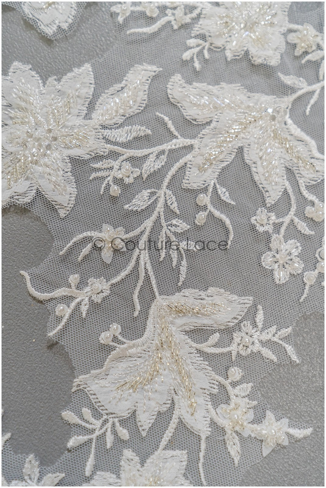 handbestickte Florale SpitzenApplikation für Brautkleid, Blumenspitze Aufnäher, bestickte Spitzenapplikation, Brautapplikation// A21-226