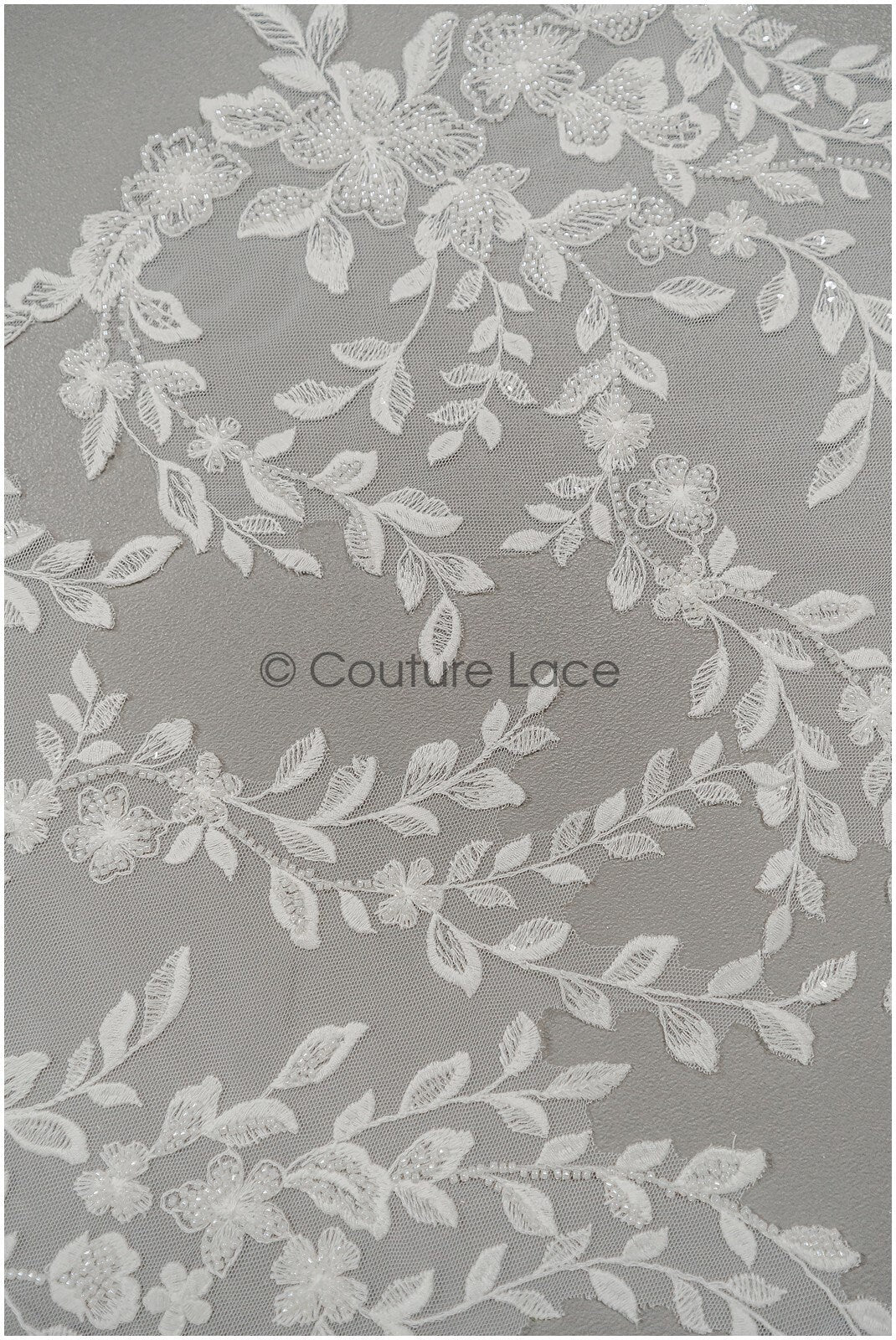Perlen-Applikationen für Brautkleid, Blumen-Spitzen-Patches, bestickte Spitzenapplikationen, kordelierte Spitzenapplikationen off-white// A21-217