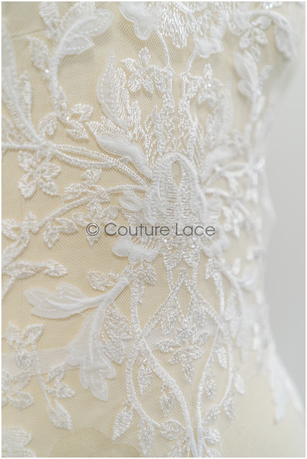 Perlen Applikation für Brautkleid, Blumenspitze Aufnäher, bestickte Spitzenapplikation, Brautapplikation// A21-197