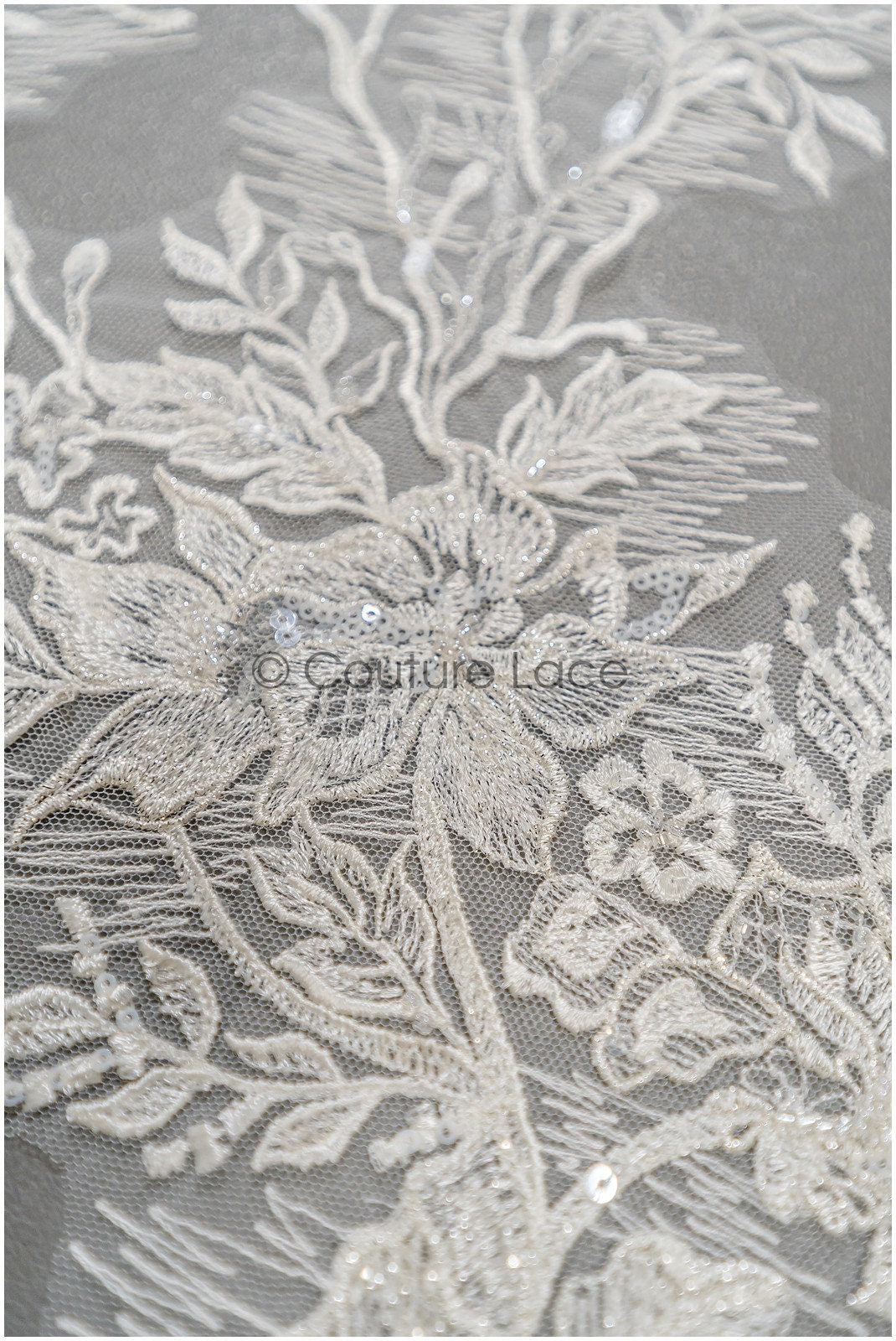 Perlen Applikation für Brautkleid, Blumenspitze Aufnäher, bestickte Spitzenapplikation, Brautapplikation// A21-200