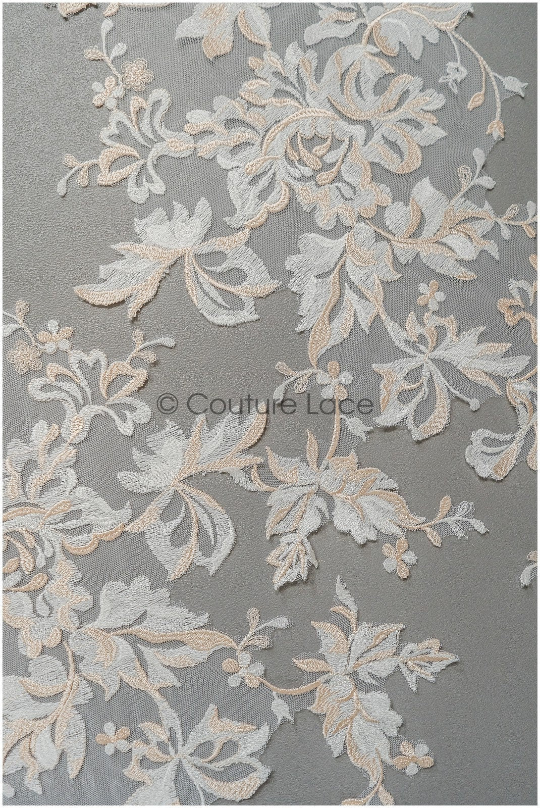 A21-203 / Florale SpitzenApplikation für Brautkleid, Blumenspitze Aufnäher, bestickte Spitzenapplikation, Brautapplikation