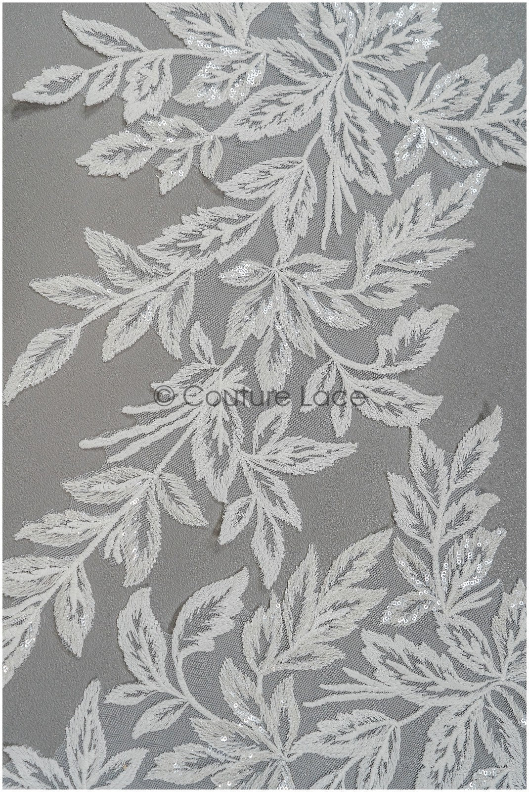 Floral lace appliques for bridal dress, floral lace patches, embroidered lace appliques, corded lace appliques off-white// A21-208