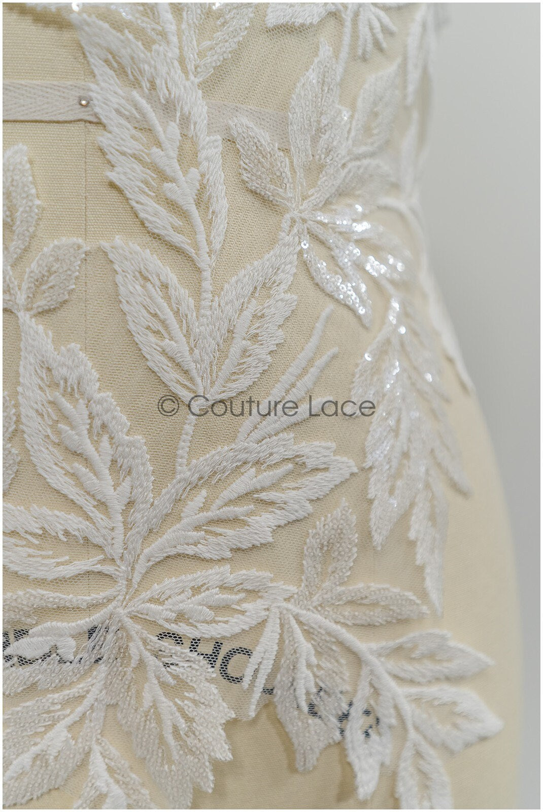 Floral lace appliques for bridal dress, floral lace patches, embroidered lace appliques, corded lace appliques off-white// A21-208