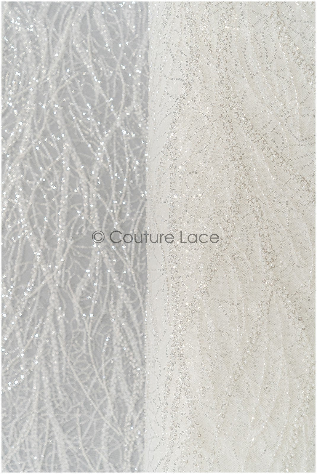 Perlengewellter Spitzenstoff Off-White/ Brautspitze mit Perlen/ Hochzeitskleid Spitze mit Perlen & Pailletten/ Braut Spitzenstoff// L22-279B