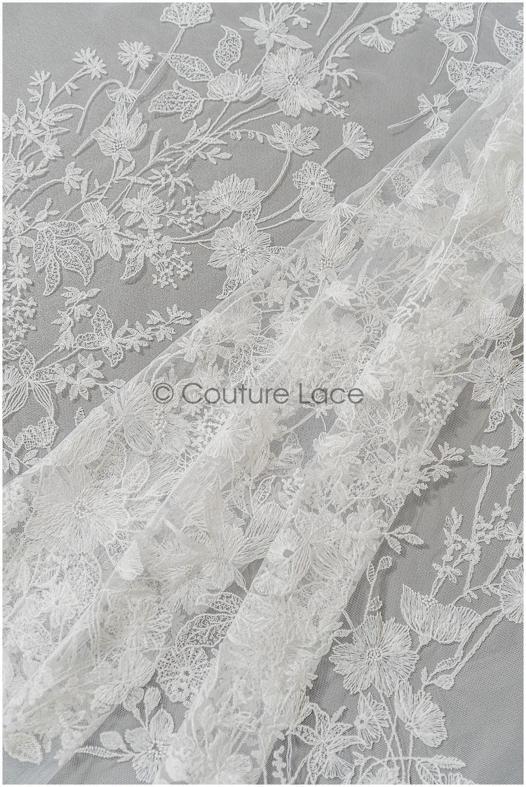 Blumen Braut Spitze Off-White/ Brautspitze/ Blumen Hochzeit Spitze/ Couture Spitze// L22-311B