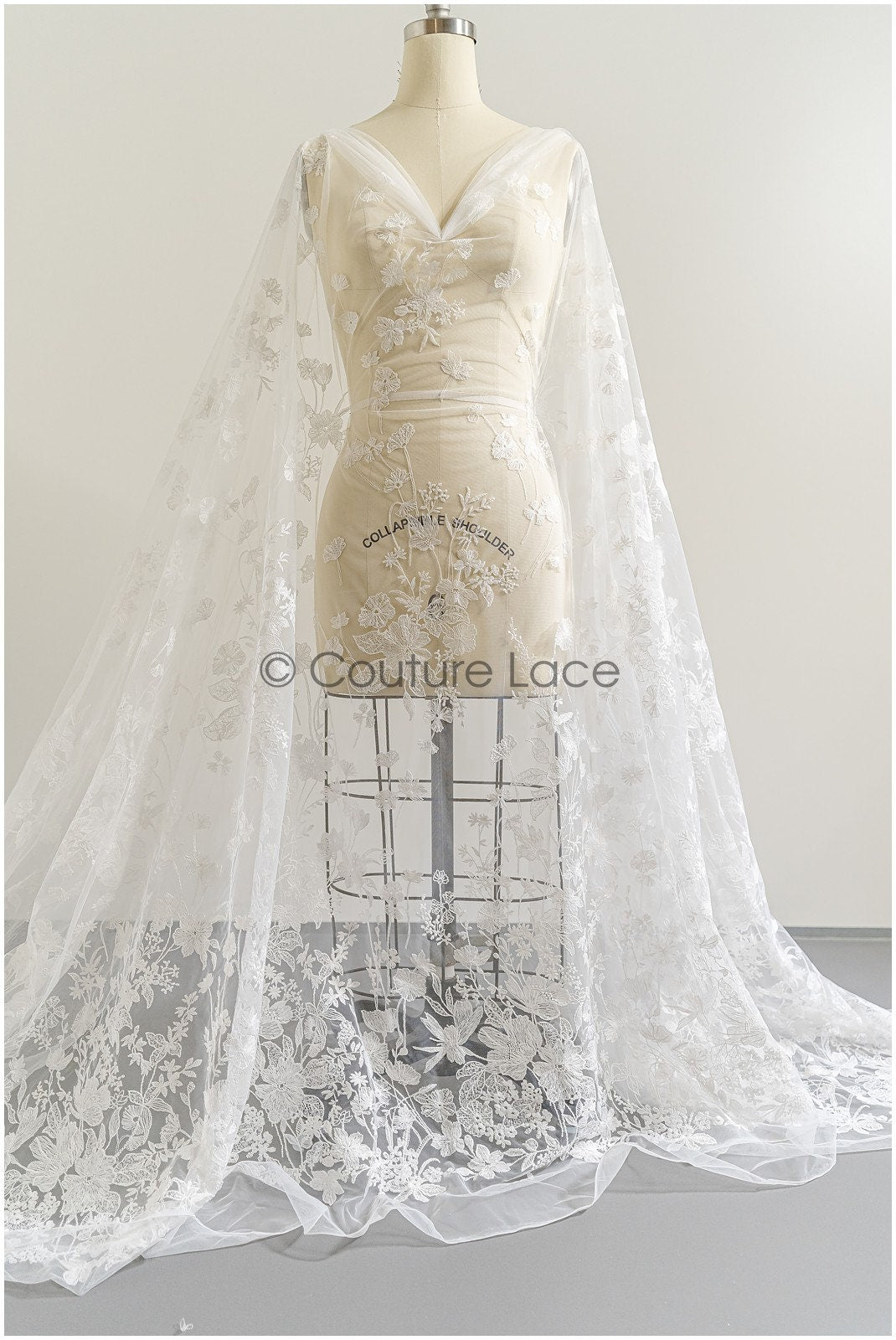 Blumen Braut Spitze Off-White/ Brautspitze/ Blumen Hochzeit Spitze/ Couture Spitze// L22-311B