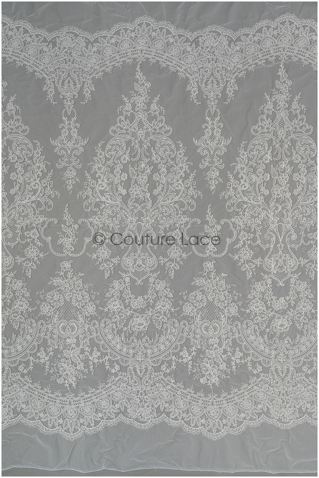 Weiche Braut Spitze Off-White/ Orientalische Braut Spitze/ Boho Spitzenstoff für Brautkleid// L21-044B