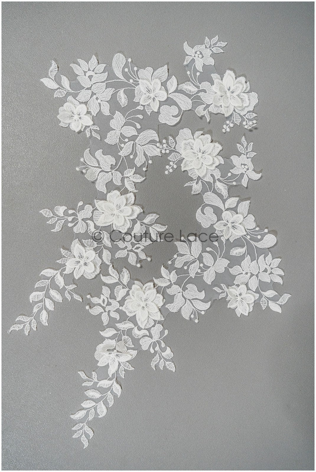 3D Blumen Spitzen Applikation, 3D Blumen Applikation, Lace Blumen Applikation, Spitzen Applikation, 3D Hochzeitskleid Spitze Applikation, Braut Blumen Aufnäher// A21-251