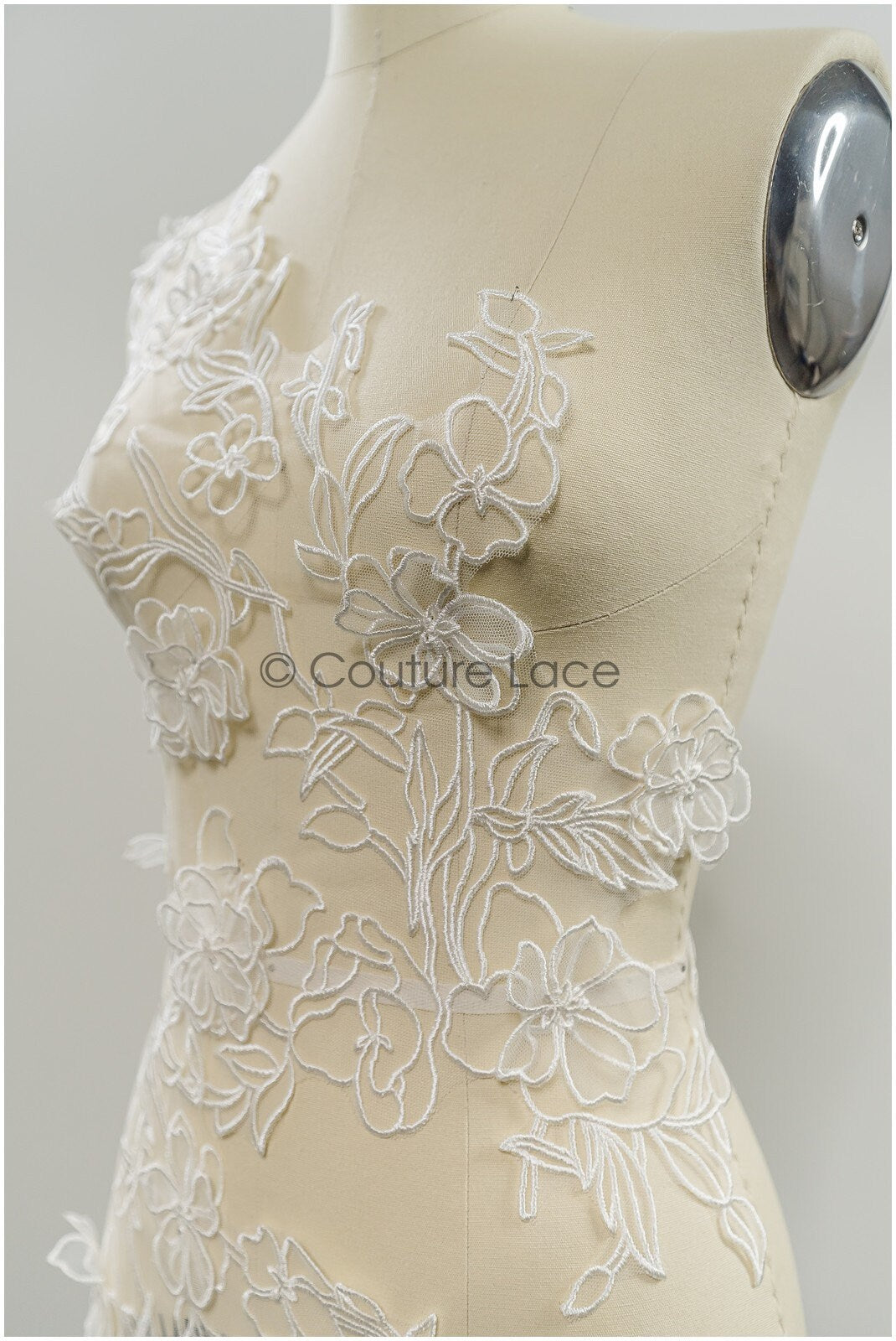 3D Blumen Spitzen Applikation, 3D Blumen Applikation, SpitzenBlume Applikation, Spitzen Applikation, 3D Brautkleid Spitzen Applikation, BrautSpitze Applikation// A21-239