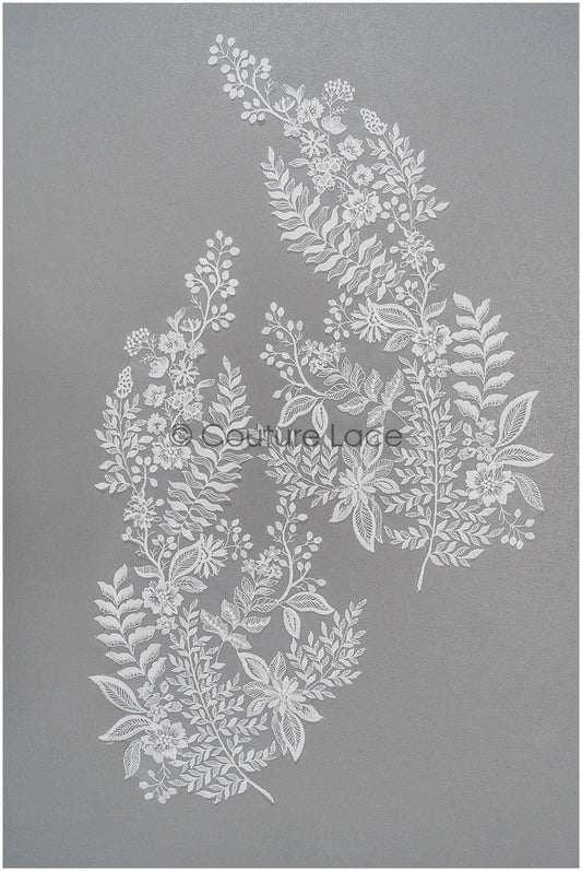 Applique de dentelle de fleurs sauvages, applique de fleur de dentelle, applique de fleur de dentelle, appliques de fleurs de dentelle de mariée// A21-248