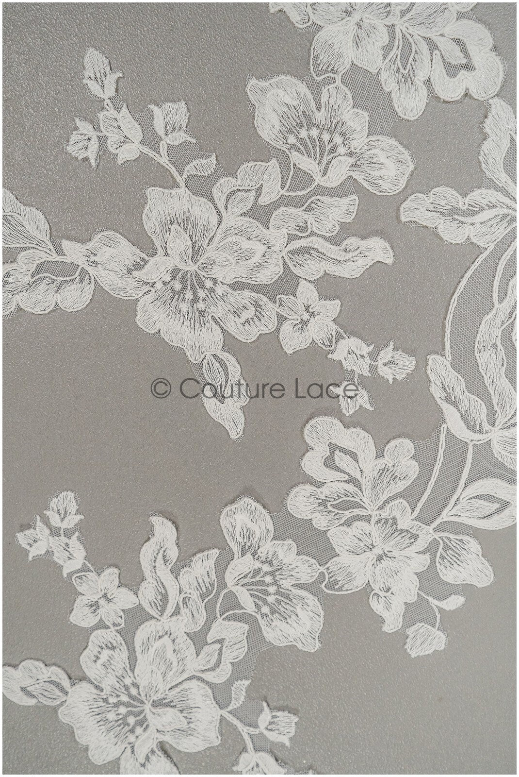 Floral lace appliques for bridal dress, floral lace patches, embroidered lace appliques, corded lace appliques off-white// A21-242