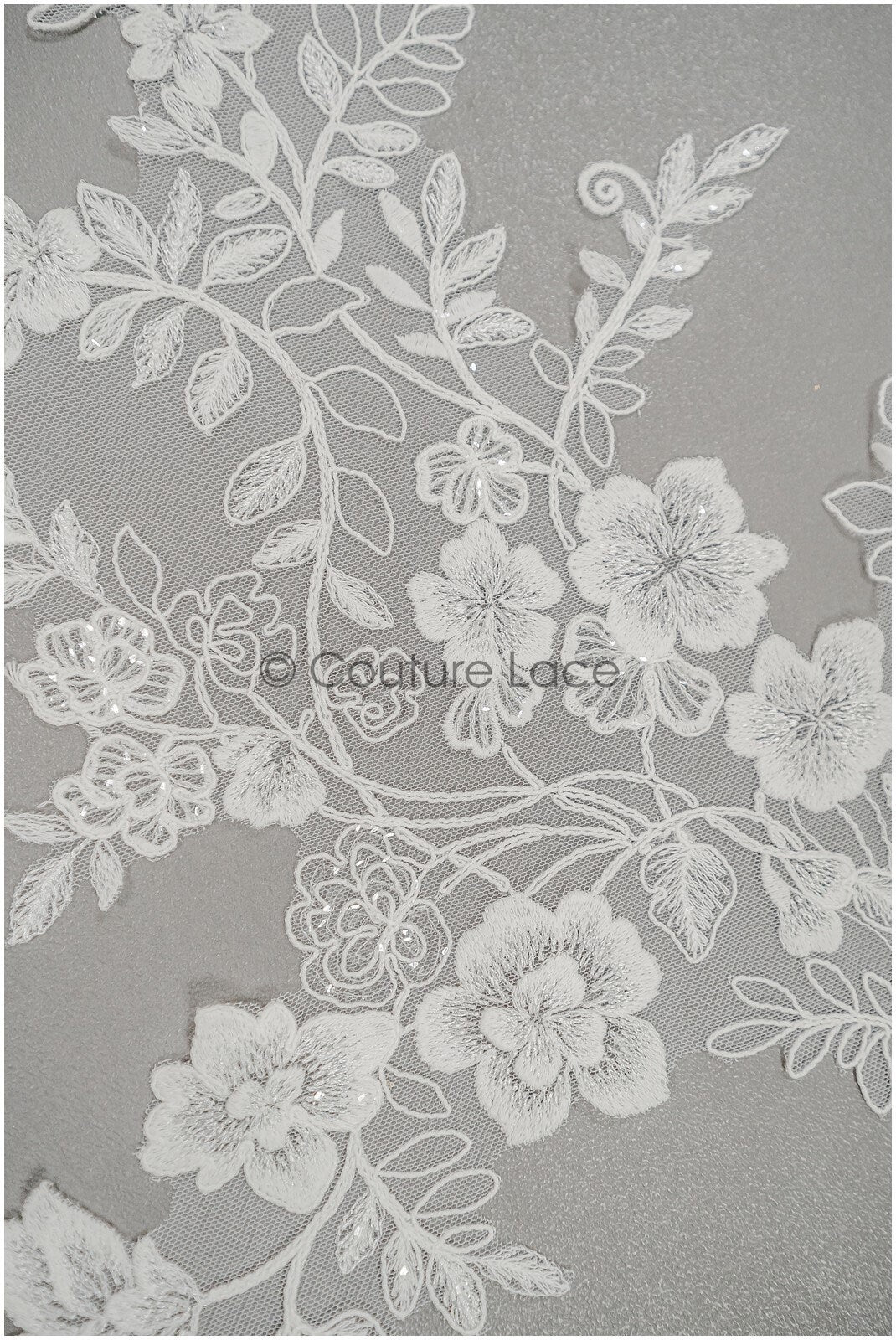 Floral lace appliques for bridal dress, floral lace patches, embroidered lace appliques, corded lace appliques off-white// A21-221