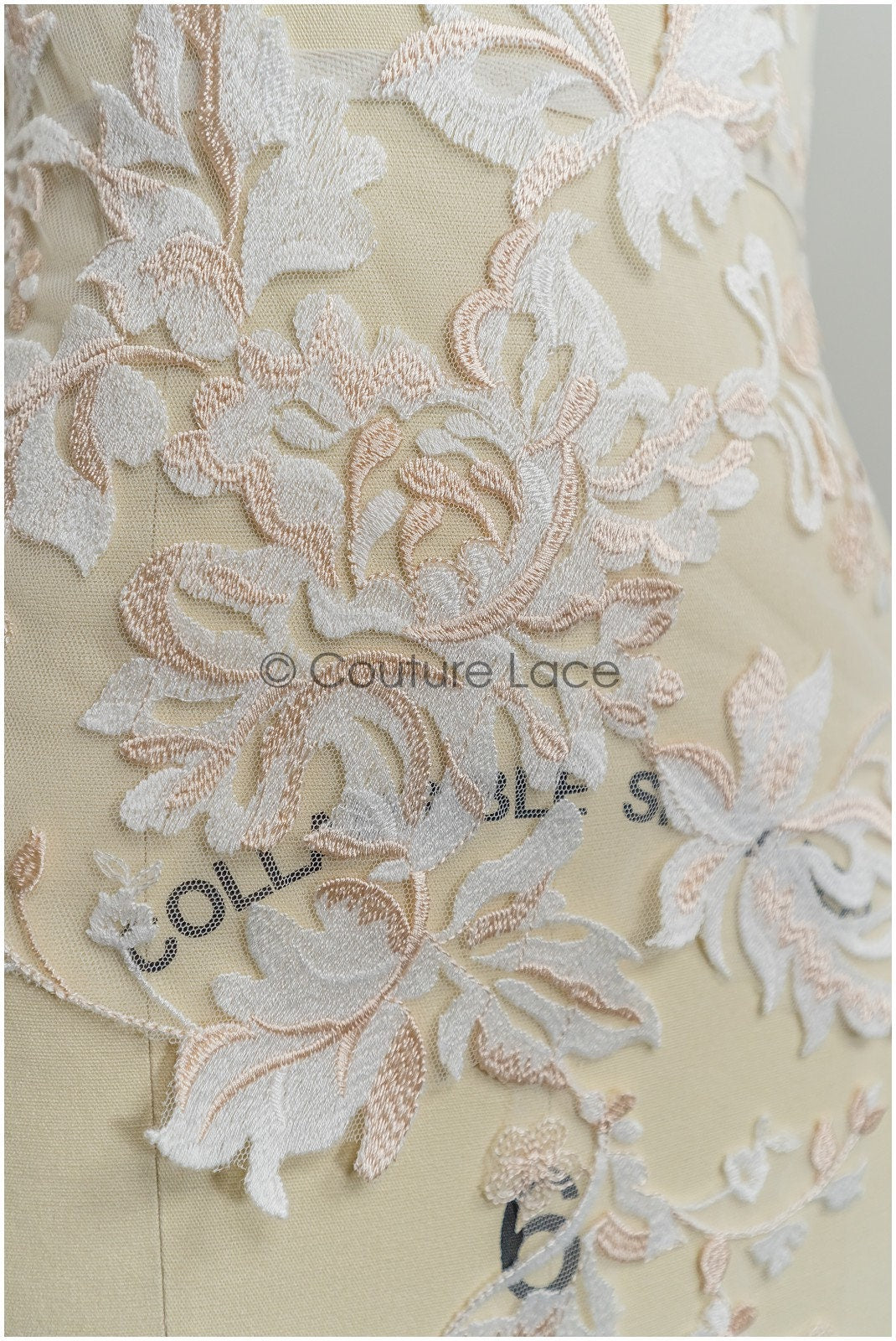 A21-203 / Florale SpitzenApplikation für Brautkleid, Blumenspitze Aufnäher, bestickte Spitzenapplikation, Brautapplikation