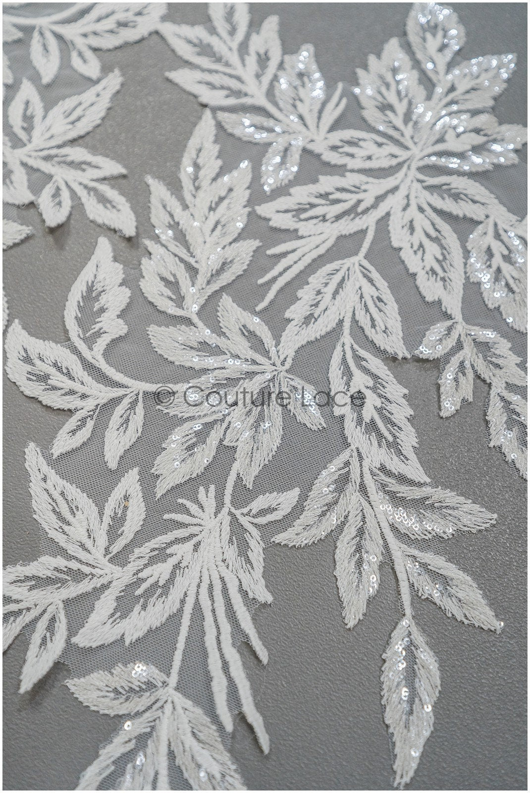 Floral lace appliques for bridal dress, floral lace patches, embroidered lace appliques, corded lace appliques off-white// A21-208