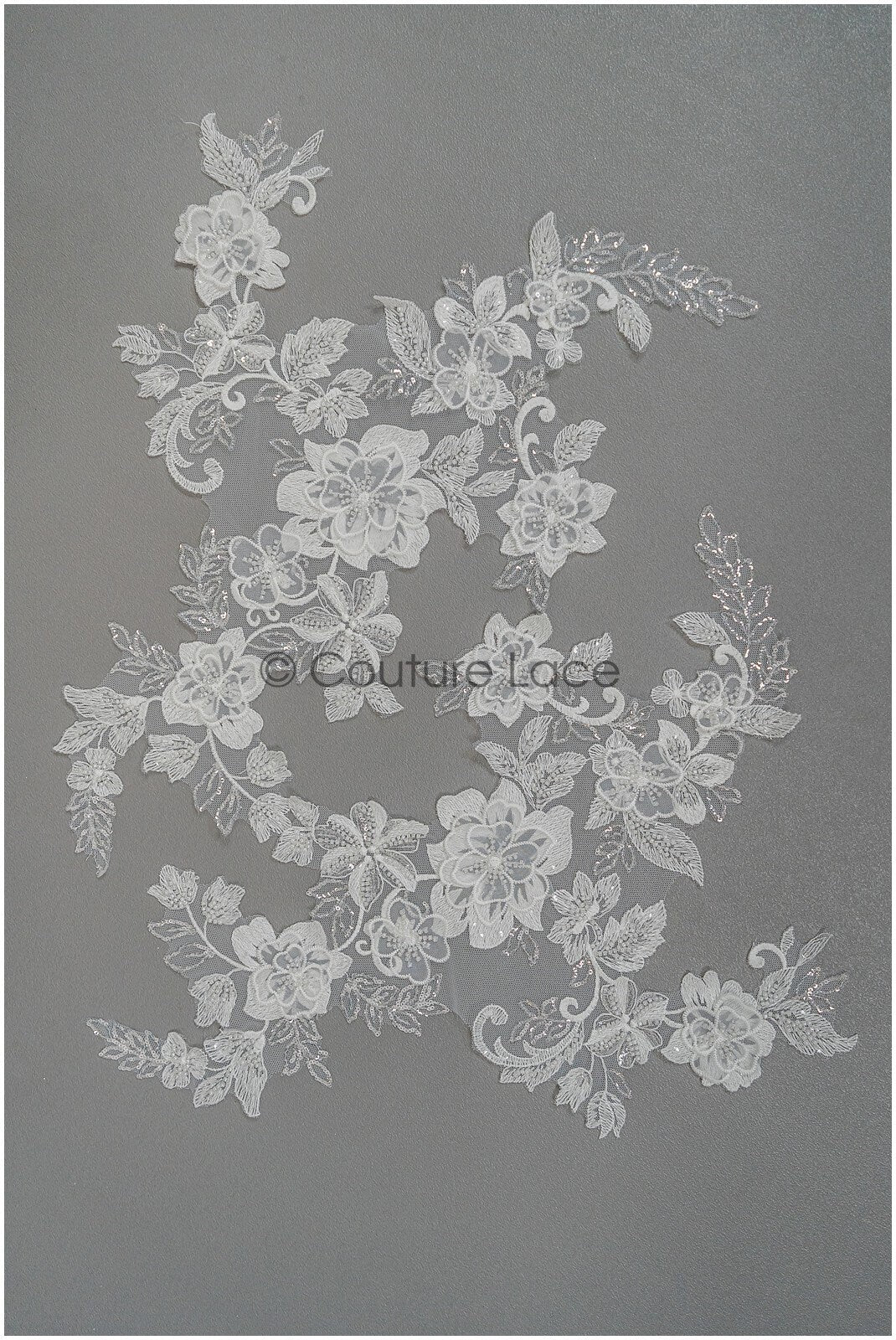 3D Blumen Spitzen Applikation, 3D Blumen Applikation, SpitzenBlume Applikation, Spitzen Applikation, 3D Brautkleid Spitzen Applikation, BrautSpitze Applikation// A21-211