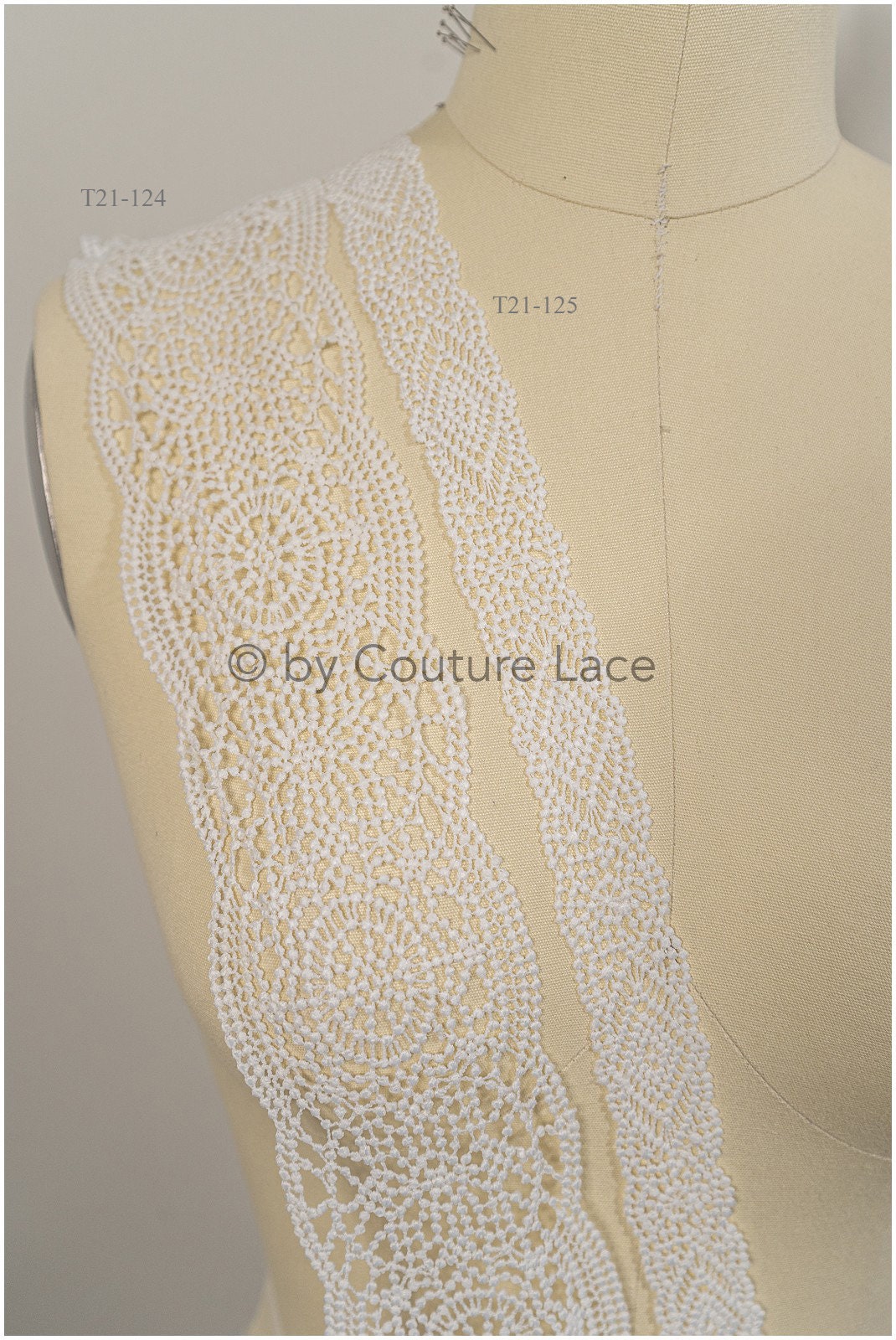 Boho lace trim off-white/ crocheted bridal lace/ guipure lace trim/ macrame lace// T21-125