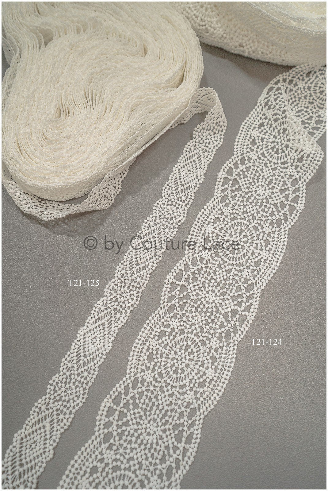 Boho lace trim off-white/ crocheted bridal lace/ guipure lace trim/ macrame lace// T21-125