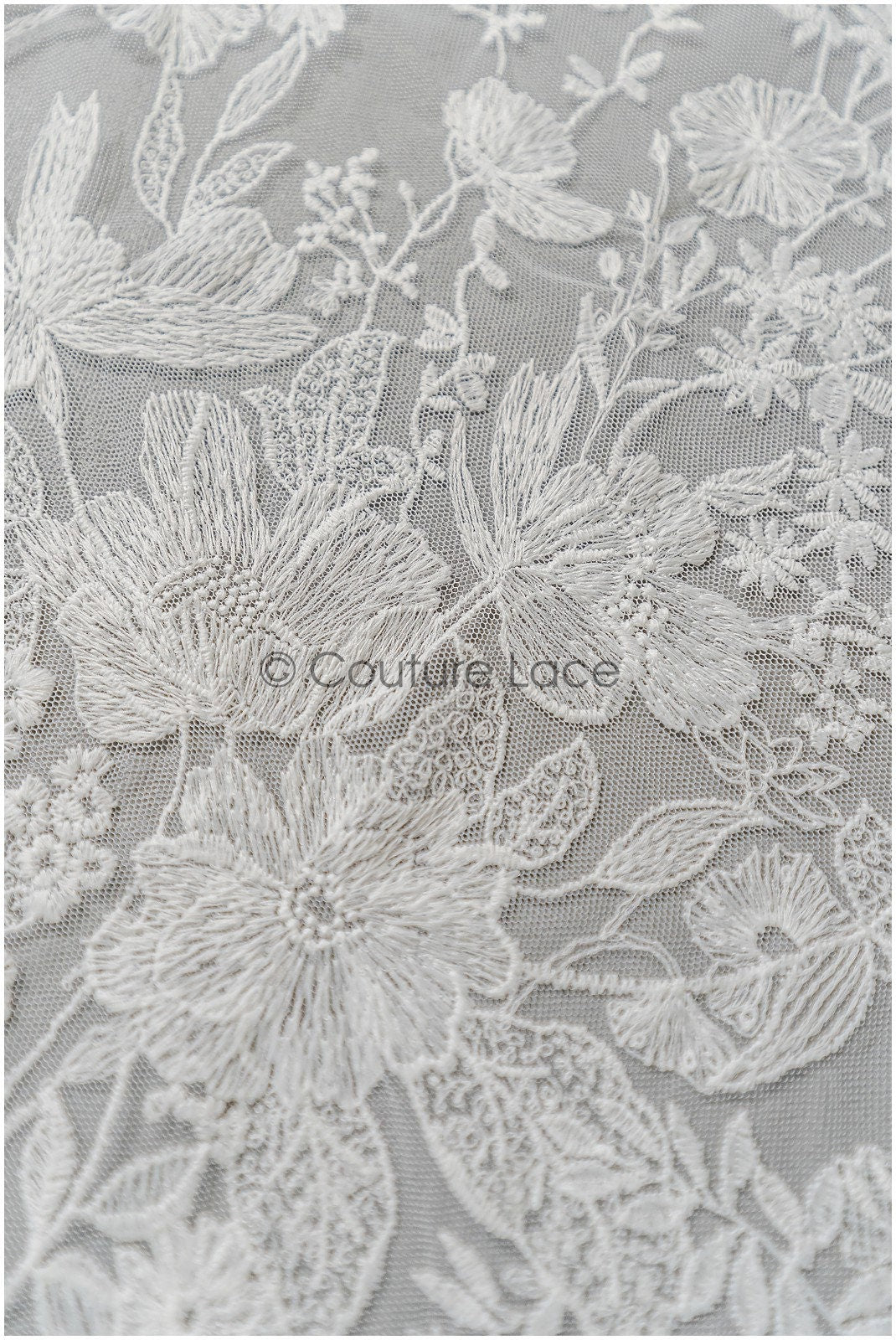 Blumen Braut Spitze Off-White/ Brautspitze/ Blumen Hochzeit Spitze/ Couture Spitze// L22-311B