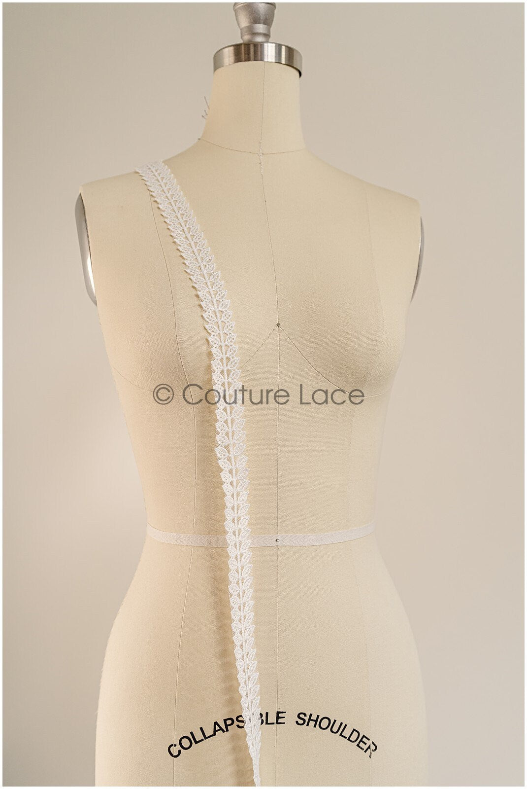 Leaf lace trim off-white/ boho lace trim/ embroidered bridal lace/ lace veil trim// T22-073CO
