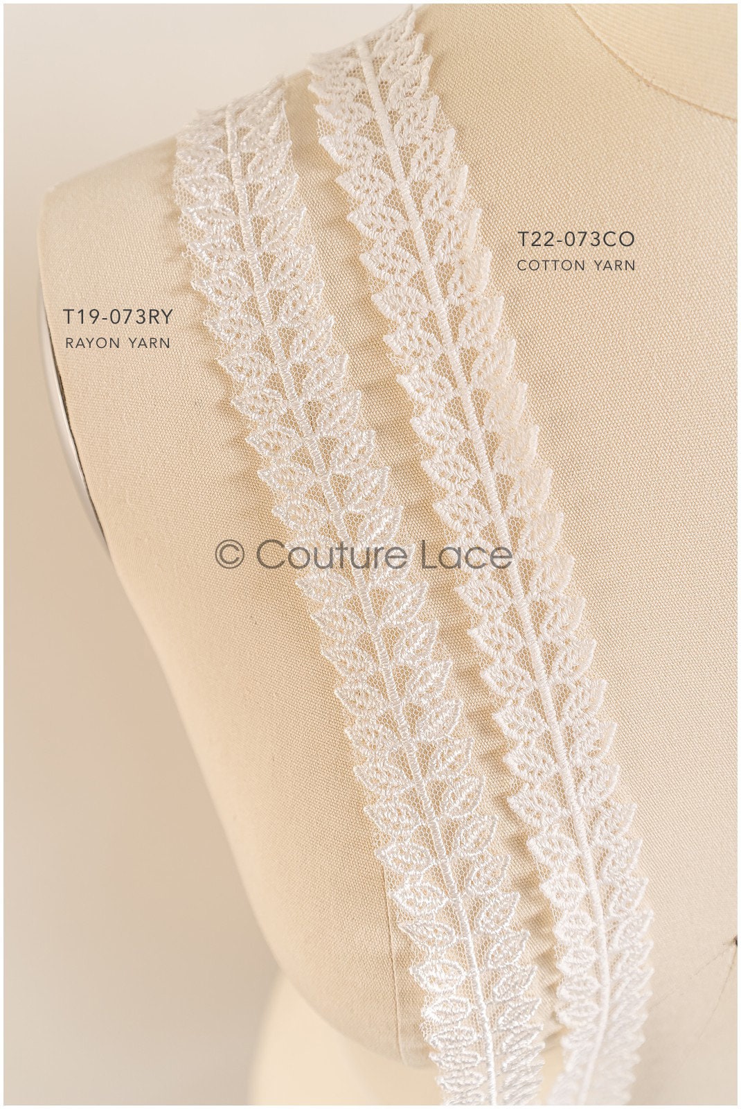 Leaf lace trim off-white/ boho lace trim/ embroidered bridal lace/ lace veil trim// T22-073CO