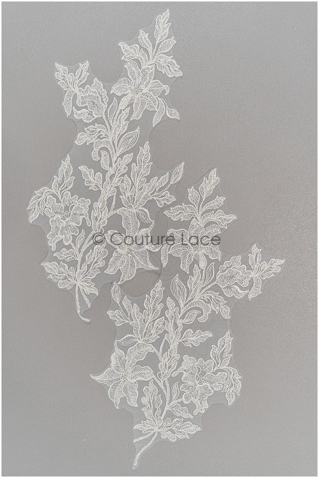 Perlen Applikation für Brautkleid, Blumenspitze Aufnäher, bestickte Spitzenapplikation, Brautapplikation// A21-223