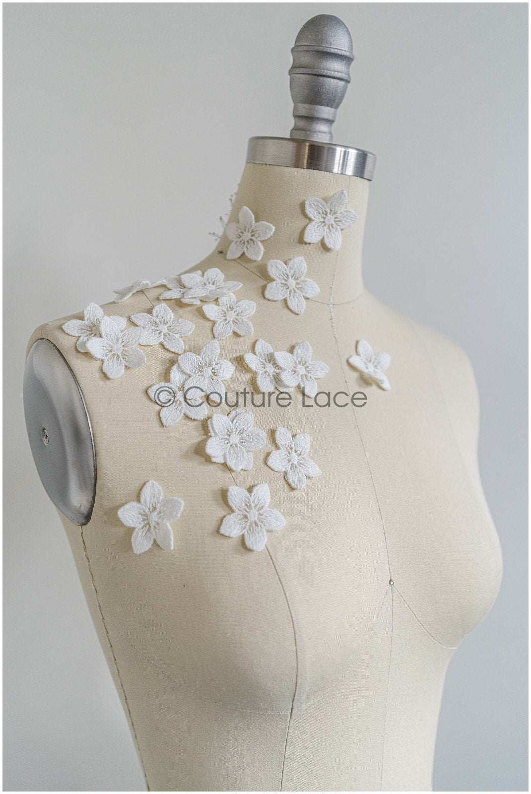 20pcs. Lace flowers for sewing/ 3D flower lace applique/ 3D lace flower/ wedding dress lace applique/ bridal lace// A22-163C