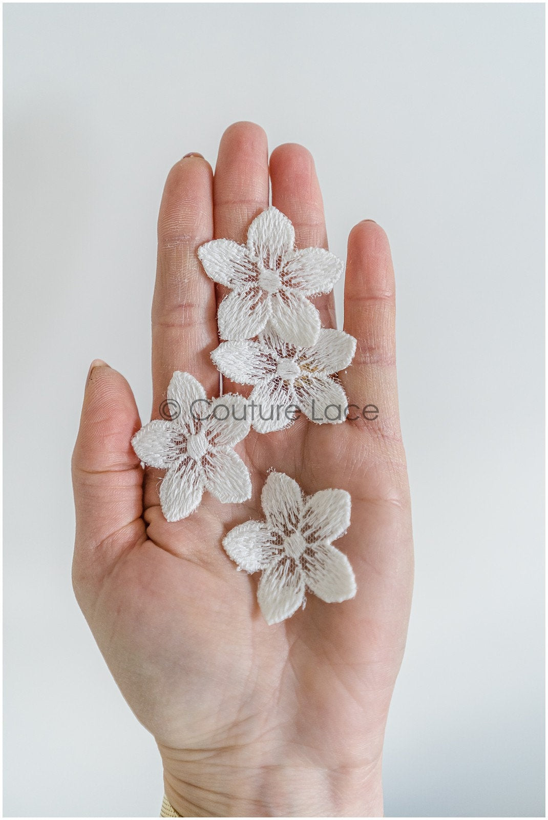 20pcs. Lace flowers for sewing/ 3D flower lace applique/ 3D lace flower/ wedding dress lace applique/ bridal lace// A22-163C