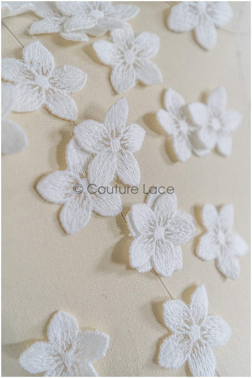 20pcs. Lace flowers for sewing/ 3D flower lace applique/ 3D lace flower/ wedding dress lace applique/ bridal lace// A22-163C