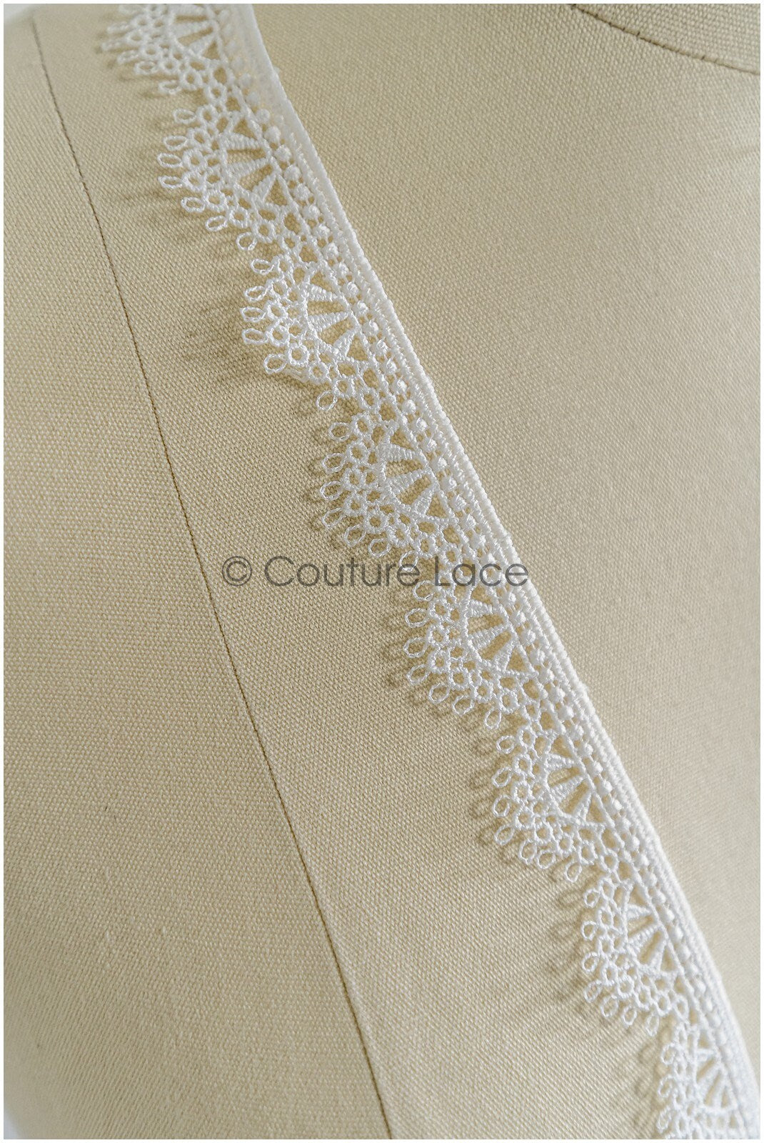 5yds Boho Lace Trim Off-White/ Geometric Lace Trim/ Bridal Guipure Lace Trim// T22-163