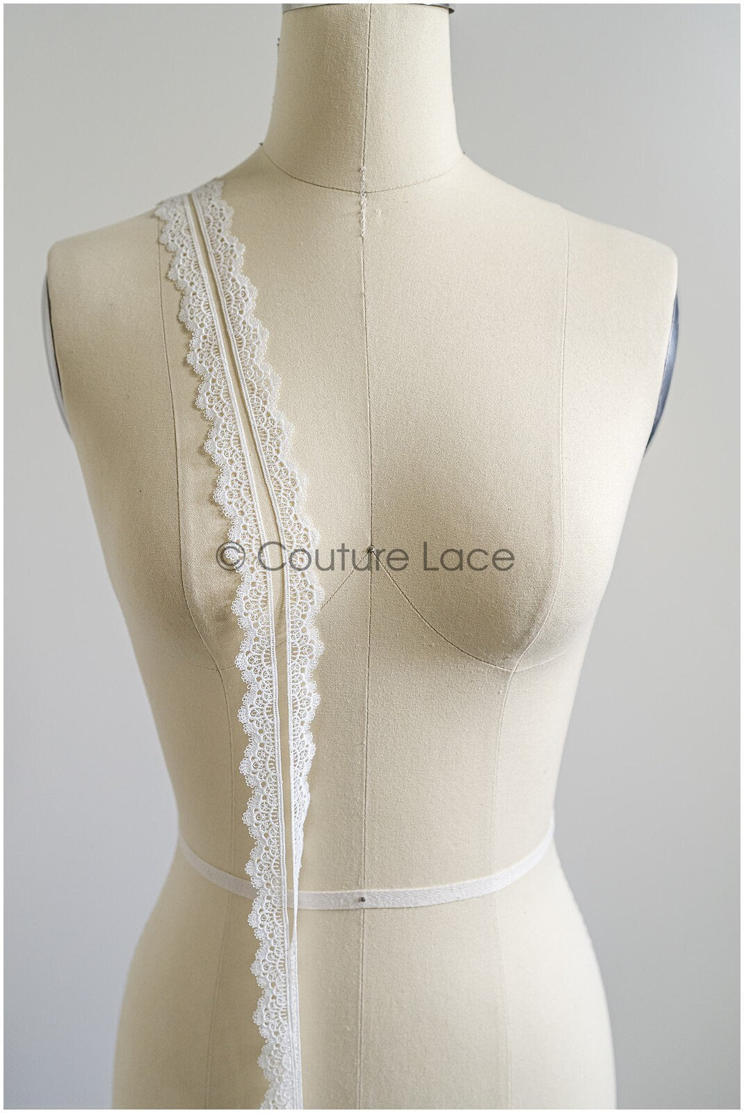 4yds Boho Crochet Lace Off-White/ Geometric Lace Trim/ Bridal Guipure Lace Trim// T22-166