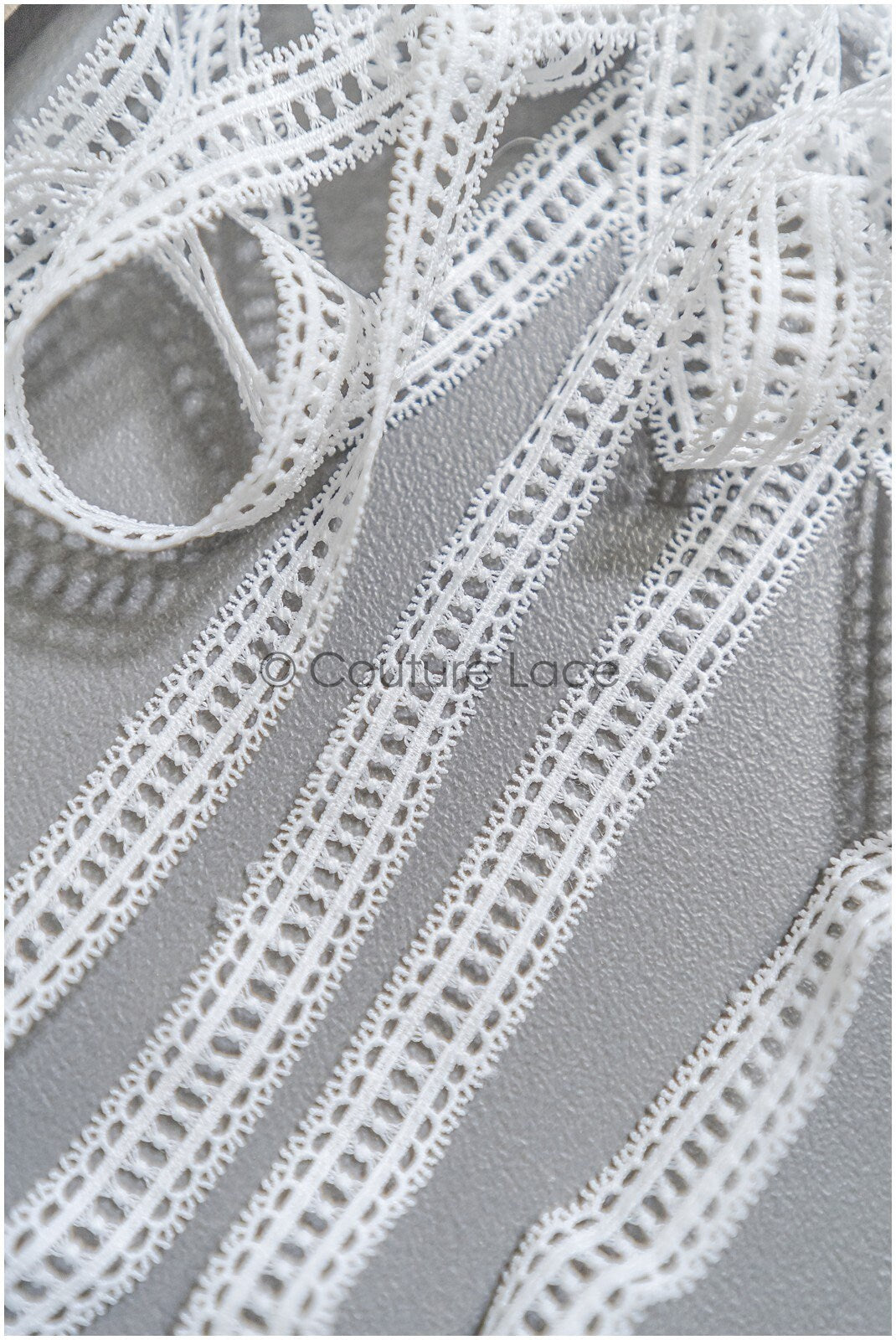 5yds Boho Crochet Lace Off-White/ Bridal Lace Trim/ Guipure Lace Trim/ Lace Veil// T22-168