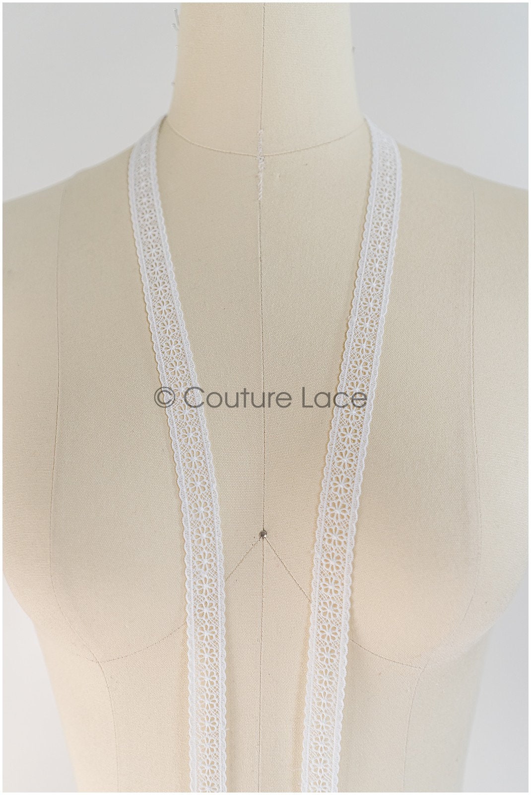 5yds Boho Spite Trim Off-White/ Geometric Lace Trim/ Bridal Lace Trim/ Veil Lace// T22-169
