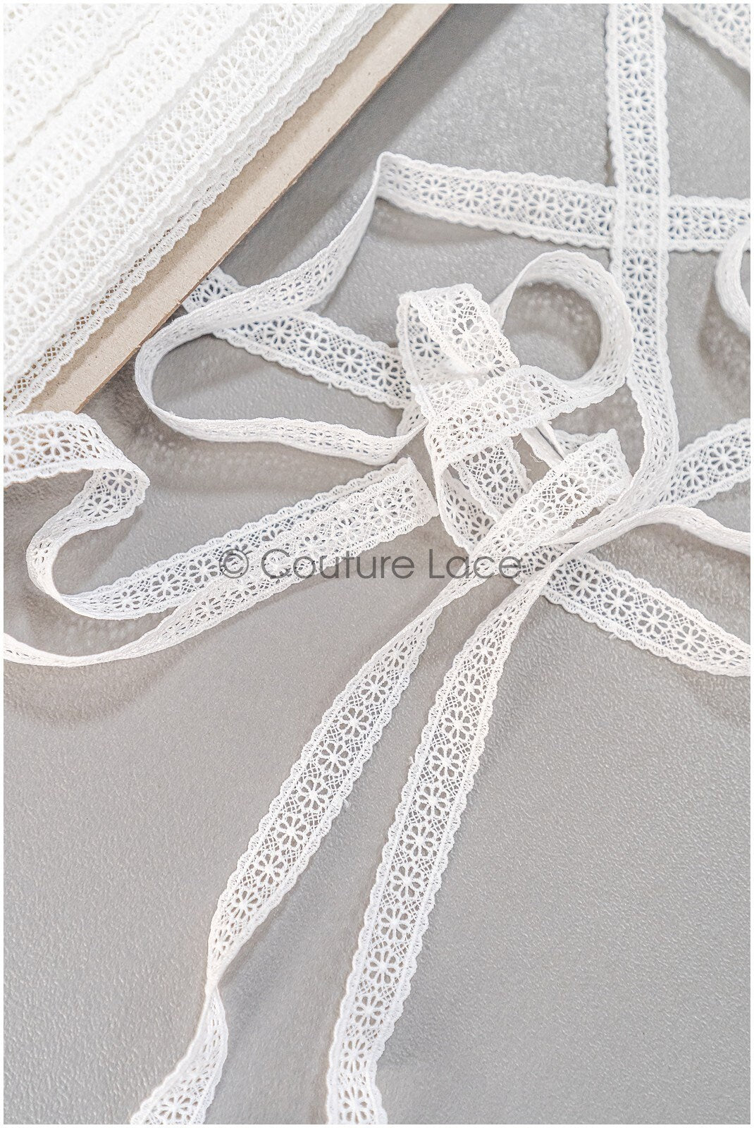 5yds Boho Spite Trim Off-White/ Geometric Lace Trim/ Bridal Lace Trim/ Veil Lace// T22-169