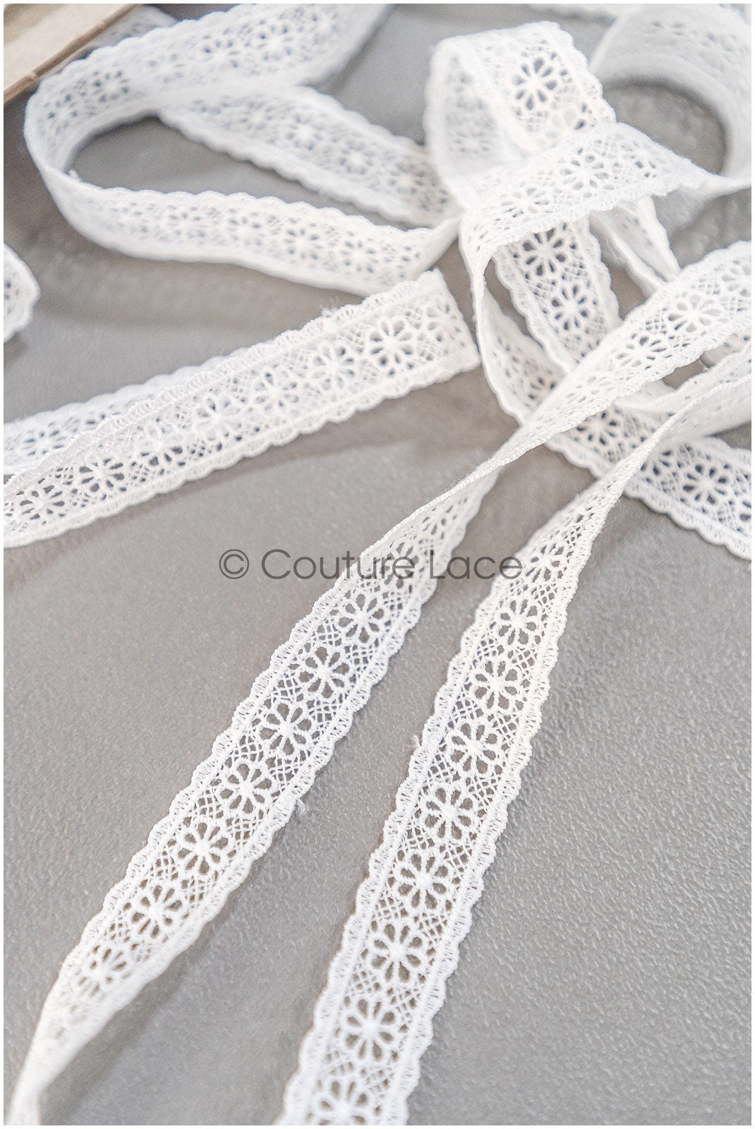 5yds Boho Spite Trim Off-White/ Geometric Lace Trim/ Bridal Lace Trim/ Veil Lace// T22-169