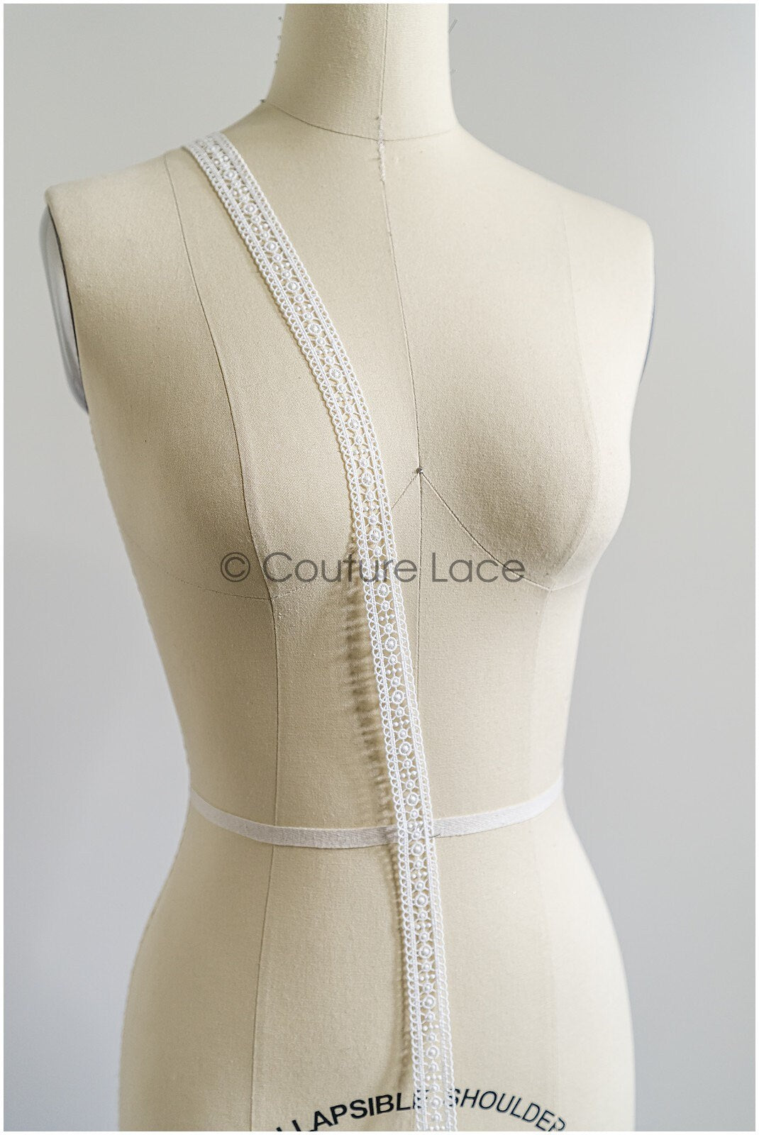 5yds Boho Lace Trim Off-White/ Crocheted Lace Trim/ Bridal Guipure Lace Trim// T22-173