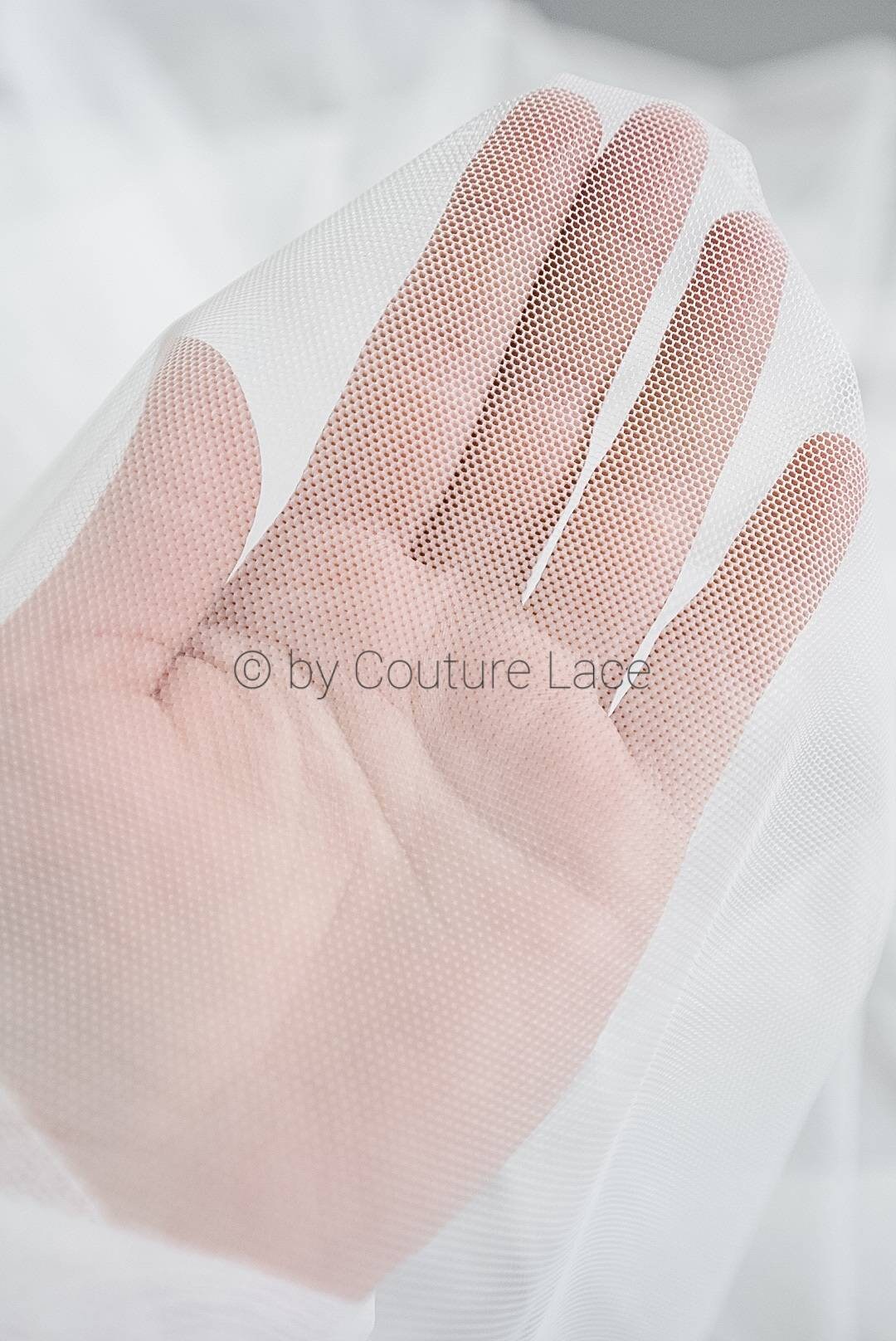 180cm wide - soft tulle fabric for bridal veils & wedding dresses/ off-white tulle fabric// R-119