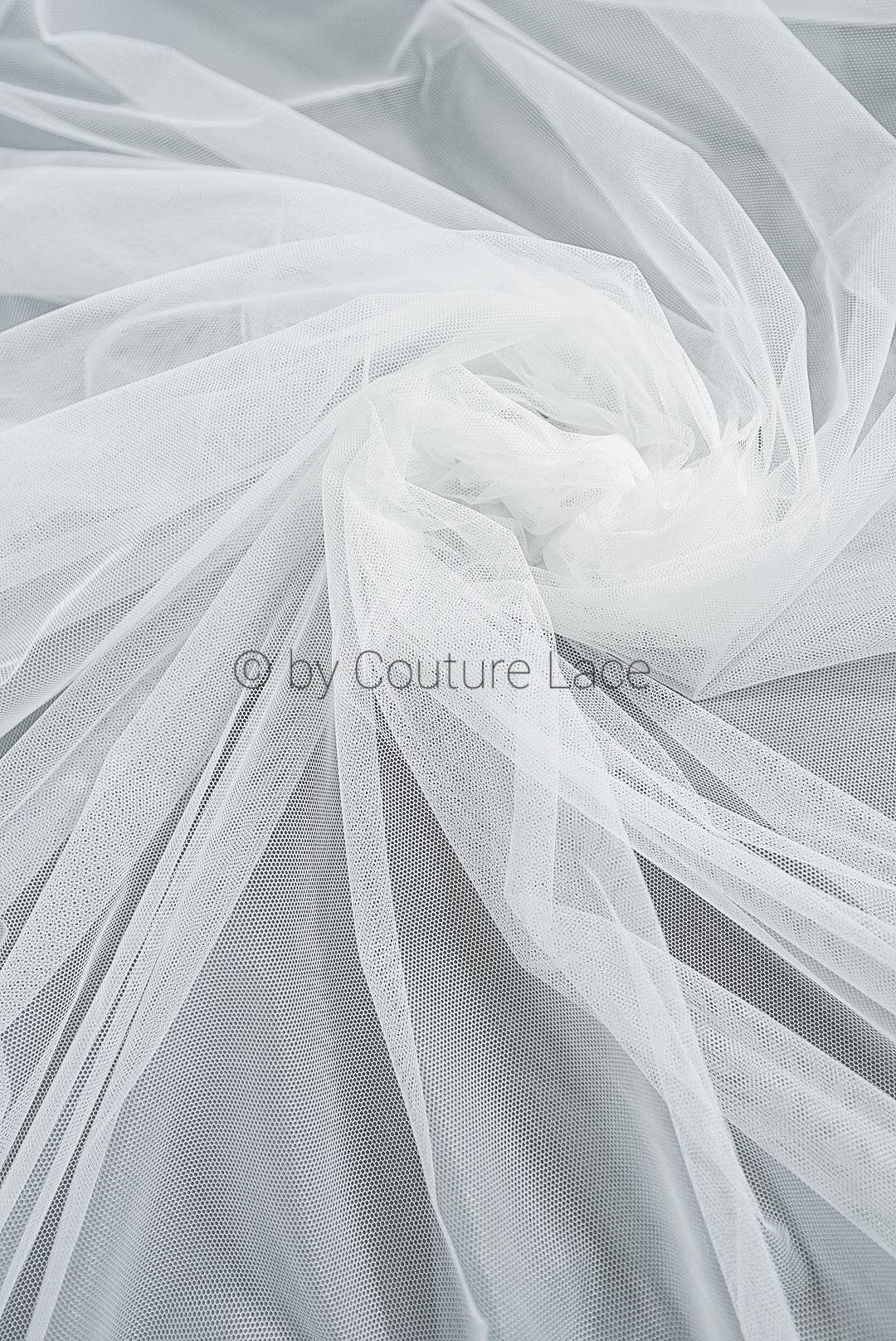 180cm wide - soft tulle fabric for bridal veils & wedding dresses/ off-white tulle fabric// R-119