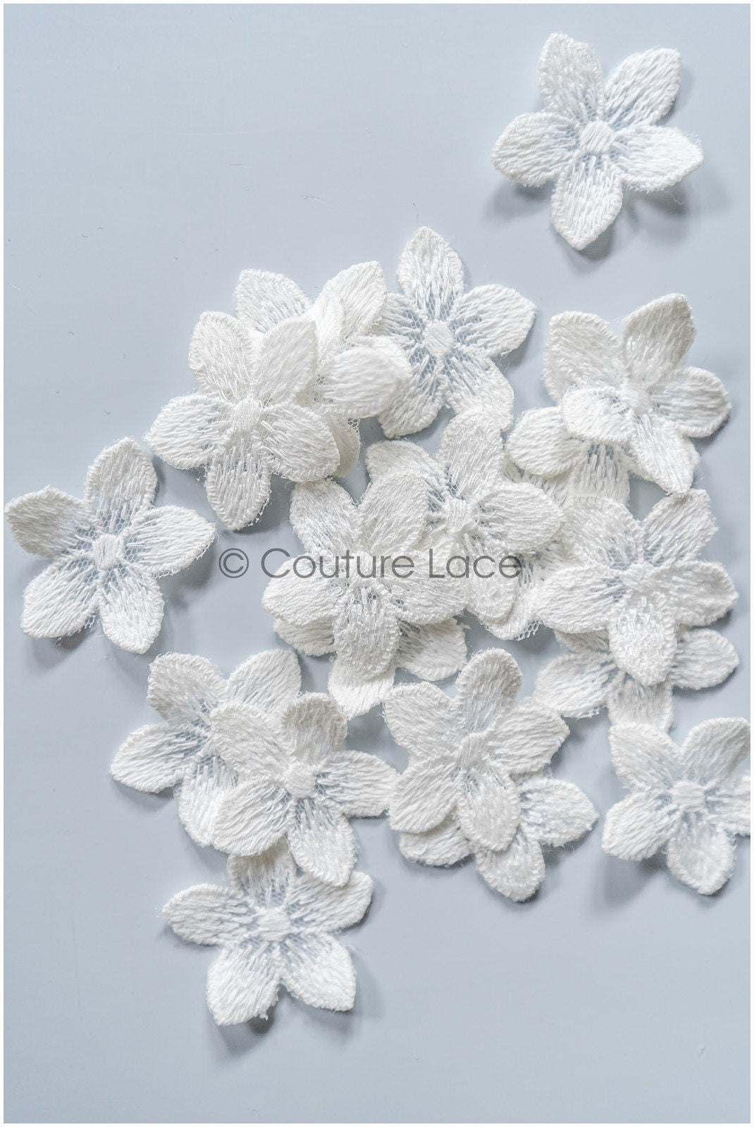 20pcs. Lace flowers for sewing/ 3D flower lace applique/ 3D lace flower/ wedding dress lace applique/ bridal lace// A22-163C