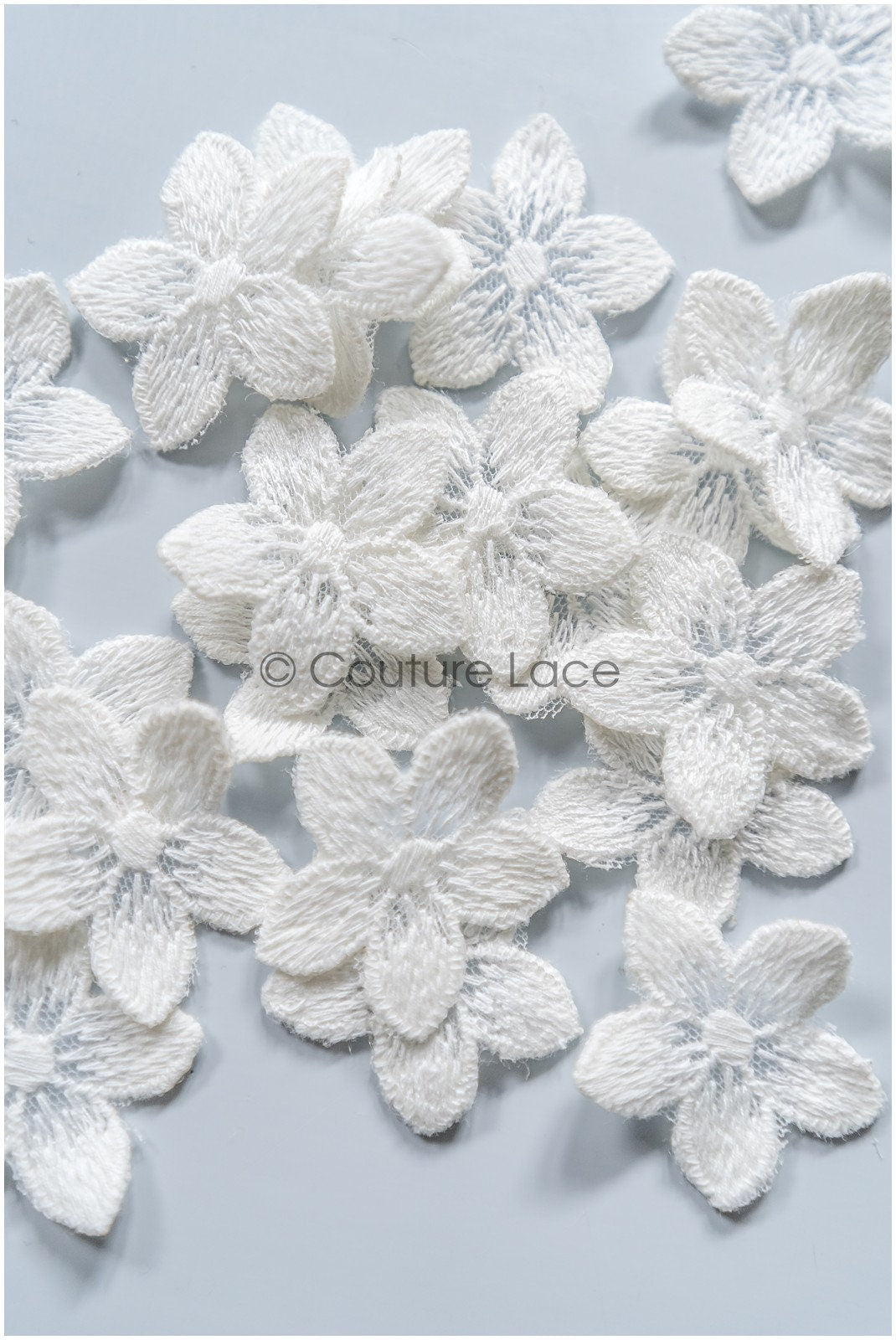 20pcs. Lace flowers for sewing/ 3D flower lace applique/ 3D lace flower/ wedding dress lace applique/ bridal lace// A22-163C