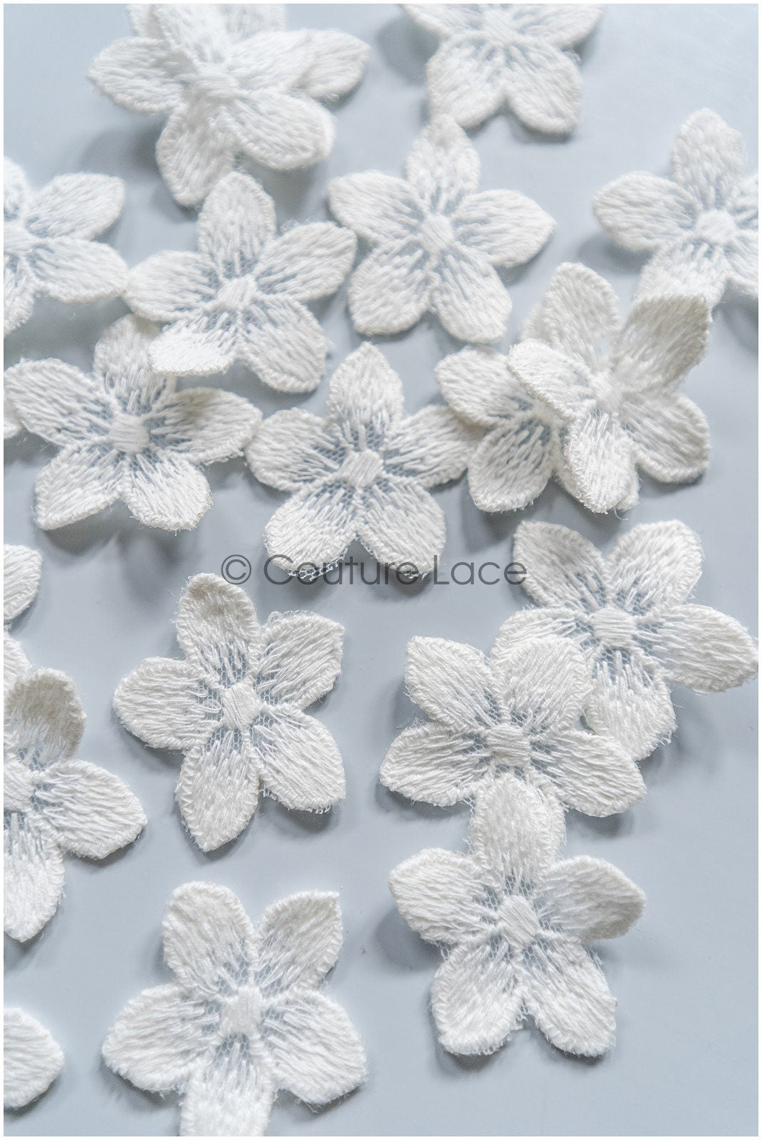 20pcs. Lace flowers for sewing/ 3D flower lace applique/ 3D lace flower/ wedding dress lace applique/ bridal lace// A22-163C