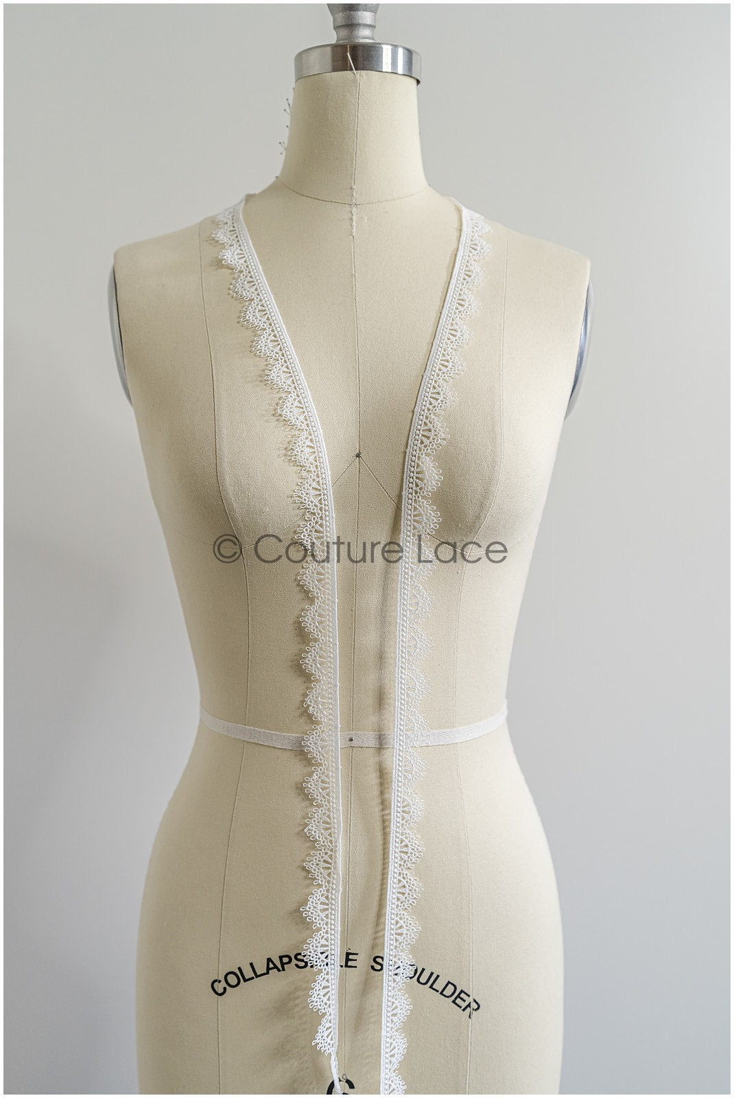 5yds Boho Lace Trim Off-White/ Geometric Lace Trim/ Bridal Guipure Lace Trim// T22-163