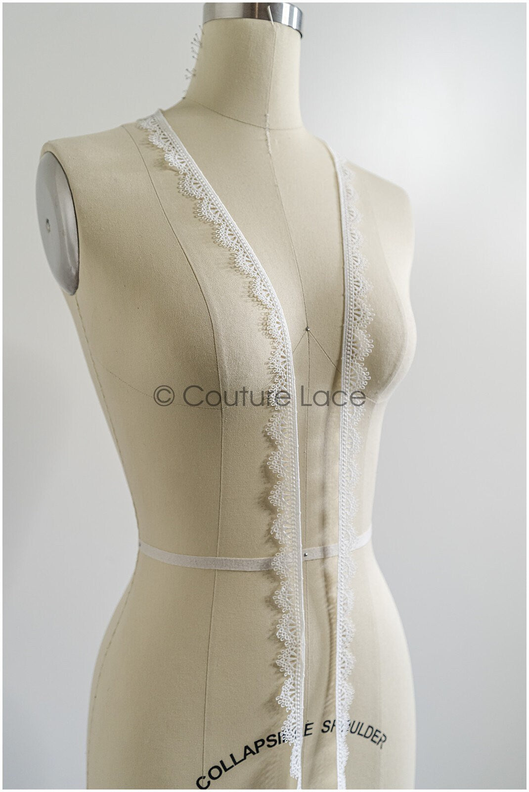 5yds Boho Lace Trim Off-White/ Geometric Lace Trim/ Bridal Guipure Lace Trim// T22-163