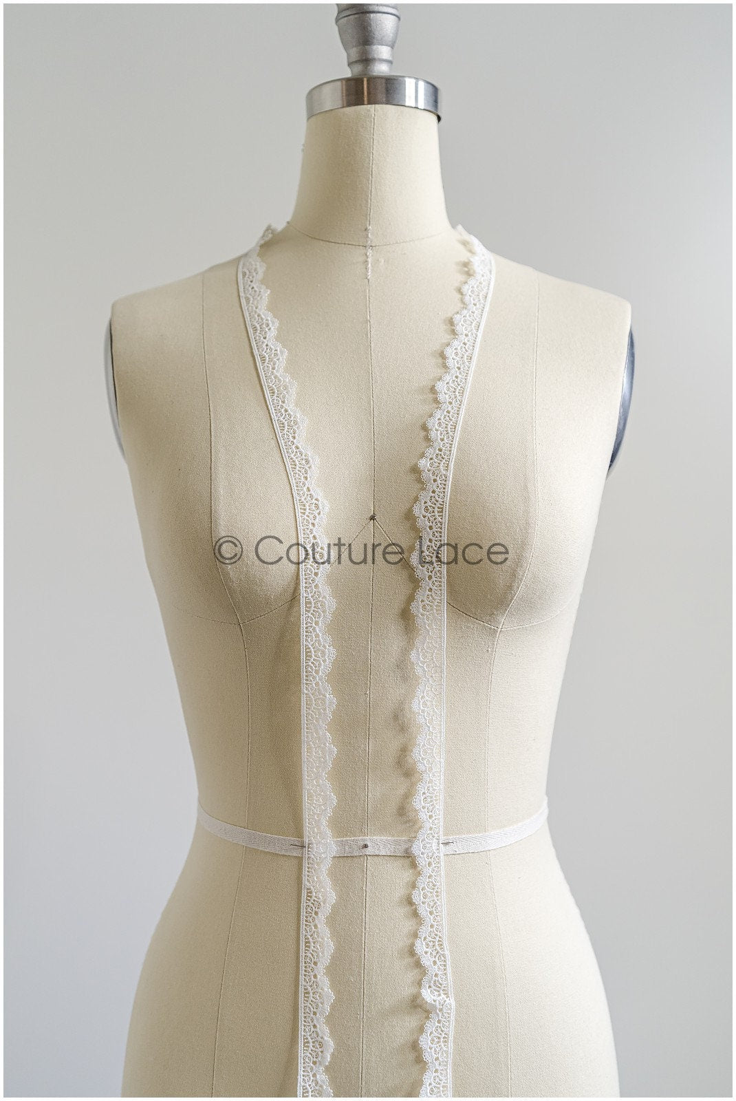 4yds Boho Crochet Lace Off-White/ Geometric Lace Trim/ Bridal Guipure Lace Trim// T22-166