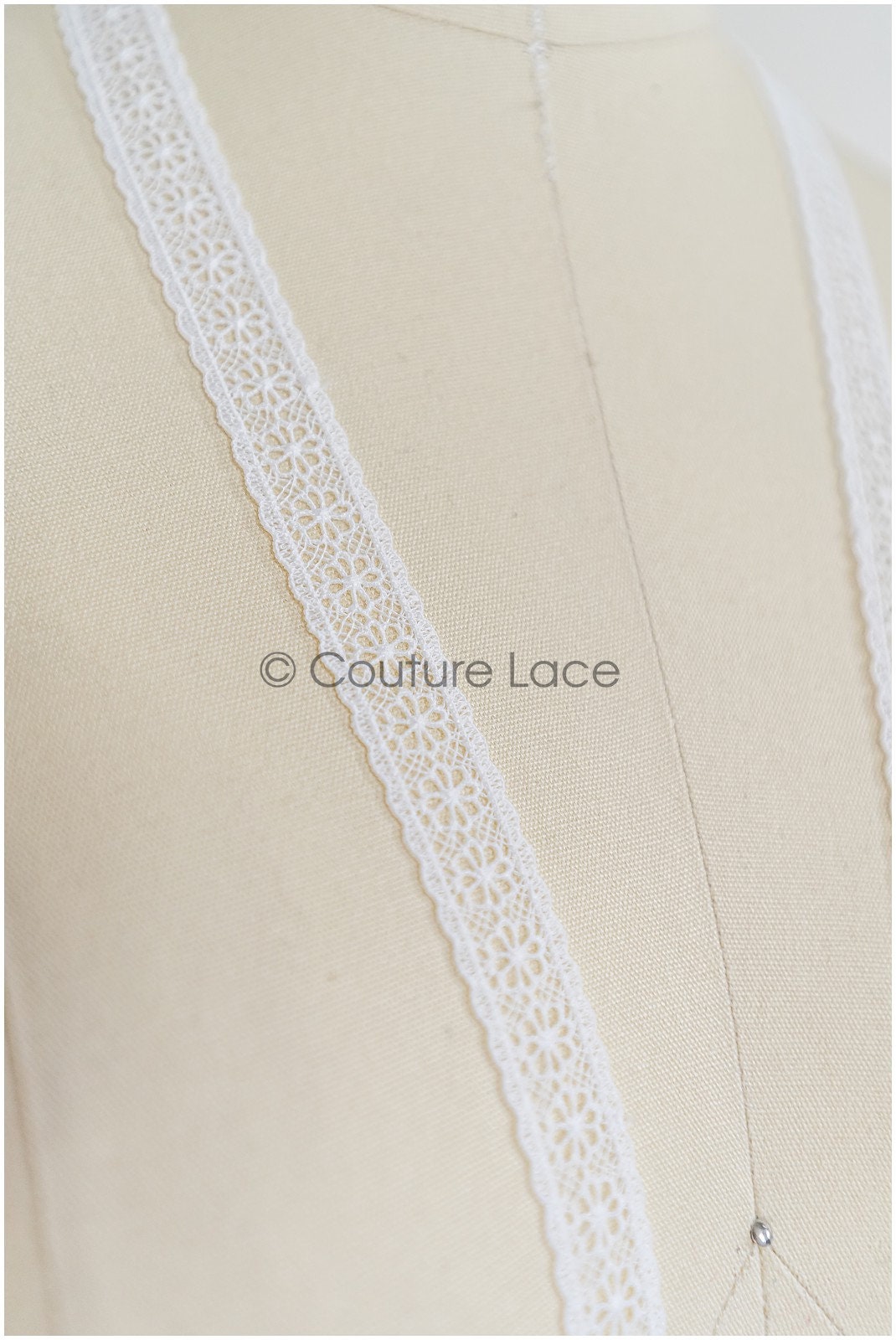 5yds Boho Spite Trim Off-White/ Geometric Lace Trim/ Bridal Lace Trim/ Veil Lace// T22-169