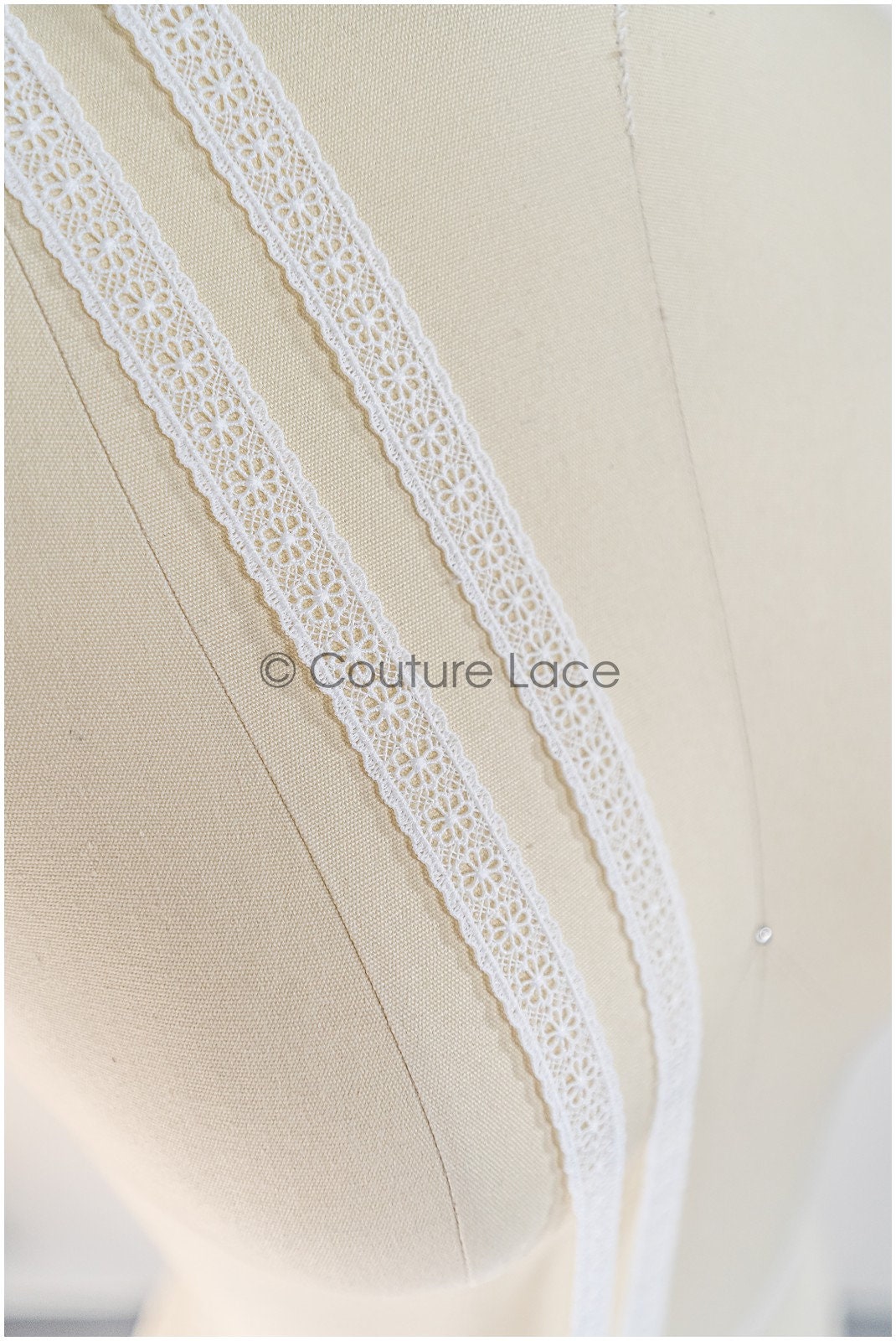 5yds Boho Spite Trim Off-White/ Geometric Lace Trim/ Bridal Lace Trim/ Veil Lace// T22-169