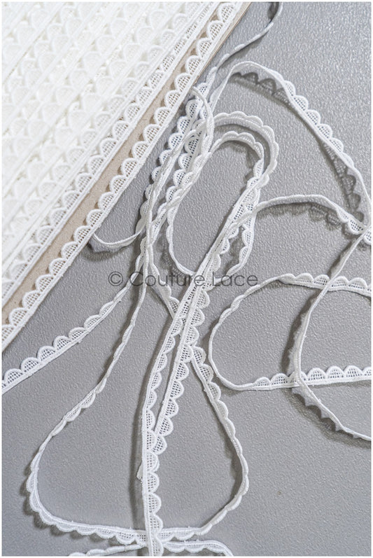 5yds Boho Lace Trim Off-White/ Robe de mariée Lace Trim/ Crochet Bridal Lace/ Macrame Lace// T22-172