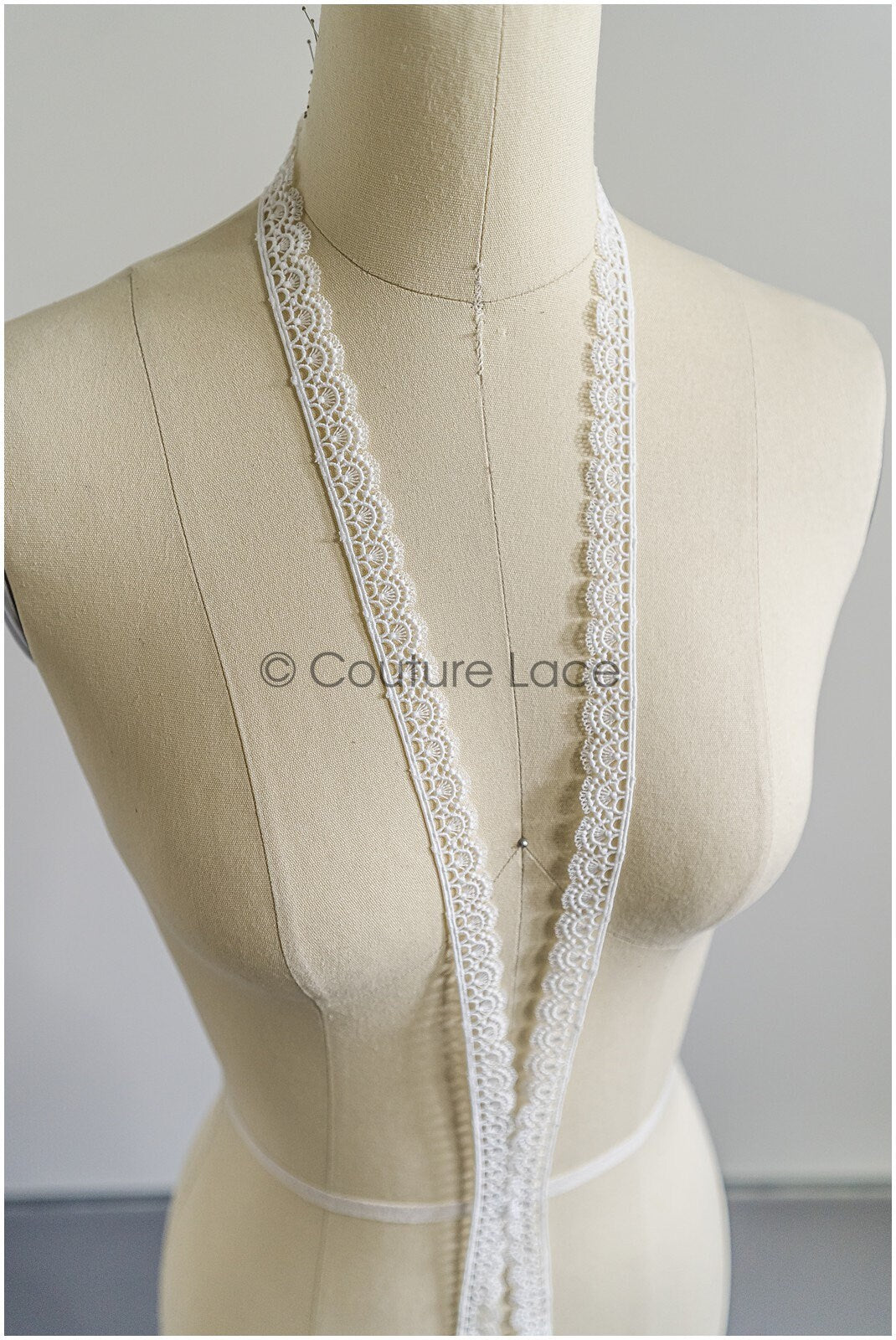 5yds Boho Lace Trim Off-White/ Geometric Lace Trim/ Bridal Guipure Lace Trim// T22-175