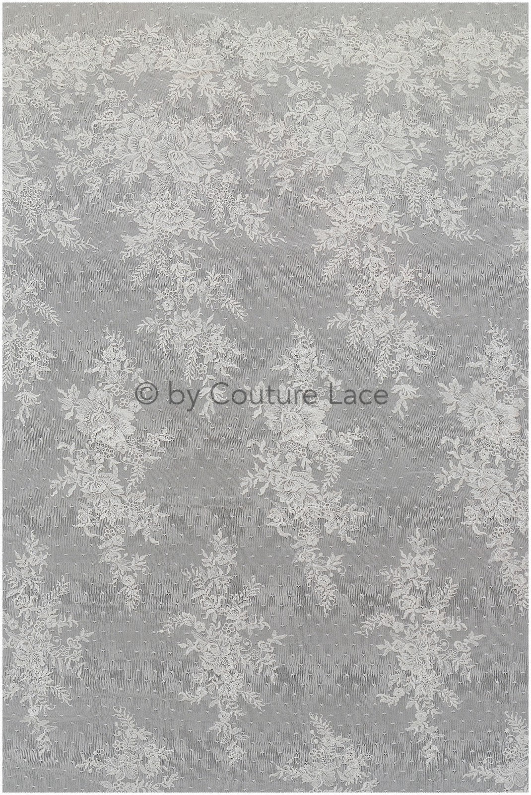 Romantischer Blumen Spitzenstoff Off-White/ Hochzeitskleid Spitzenstoff/ Braut Blumenspitze/ bestickter Spitzenstoff/ Spitzenschleier// L19-033