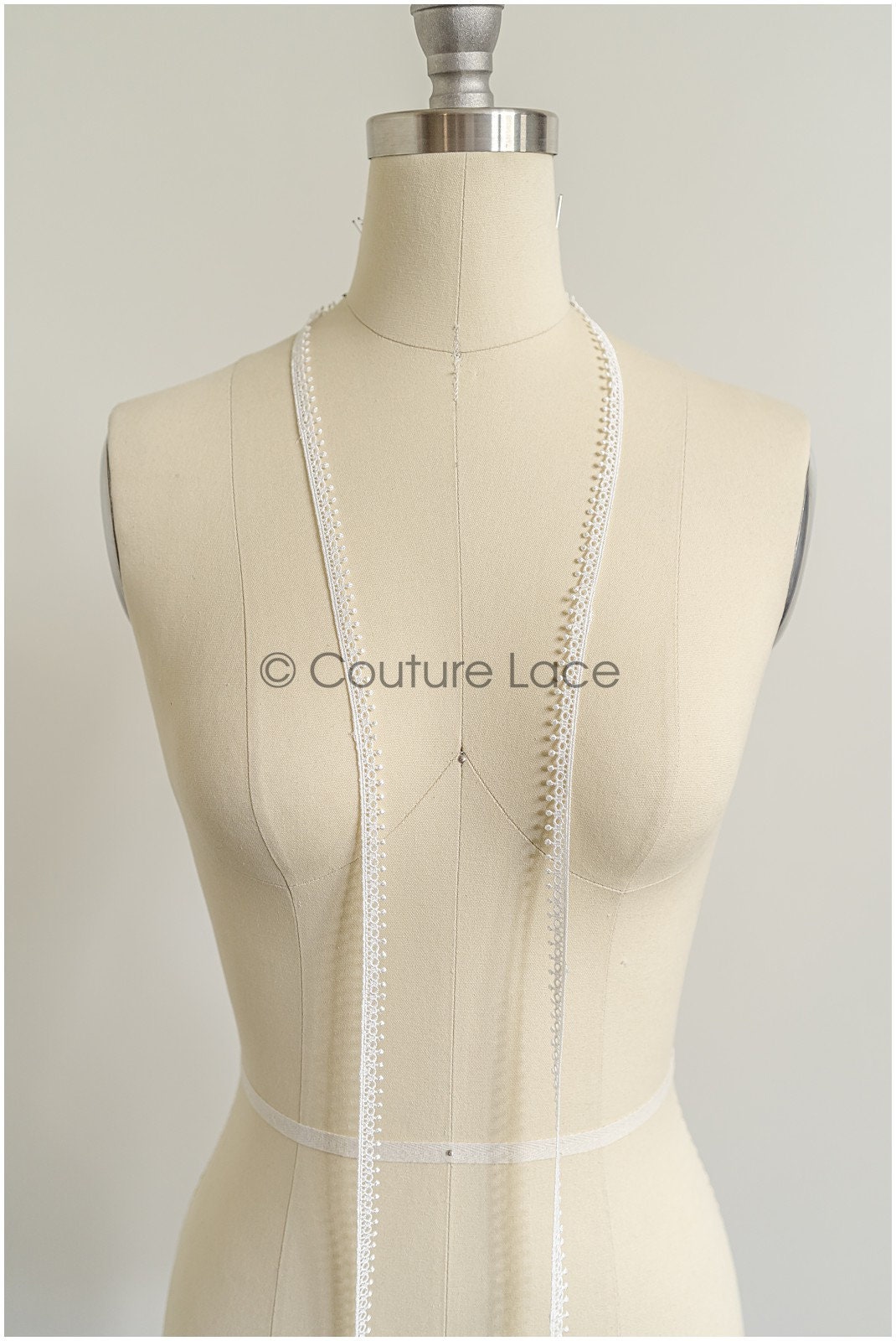 4yds Boho Crochet Lace Trim Off-White/ Crocheted Lace Trim/ Guipure Lace Trim/ Dot Lace Trim// T22-180