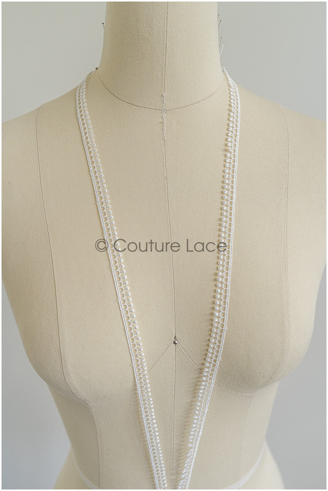 4yds Boho lace trim off-white/ geometric lace trim/ bridal guipure lace// T22-190